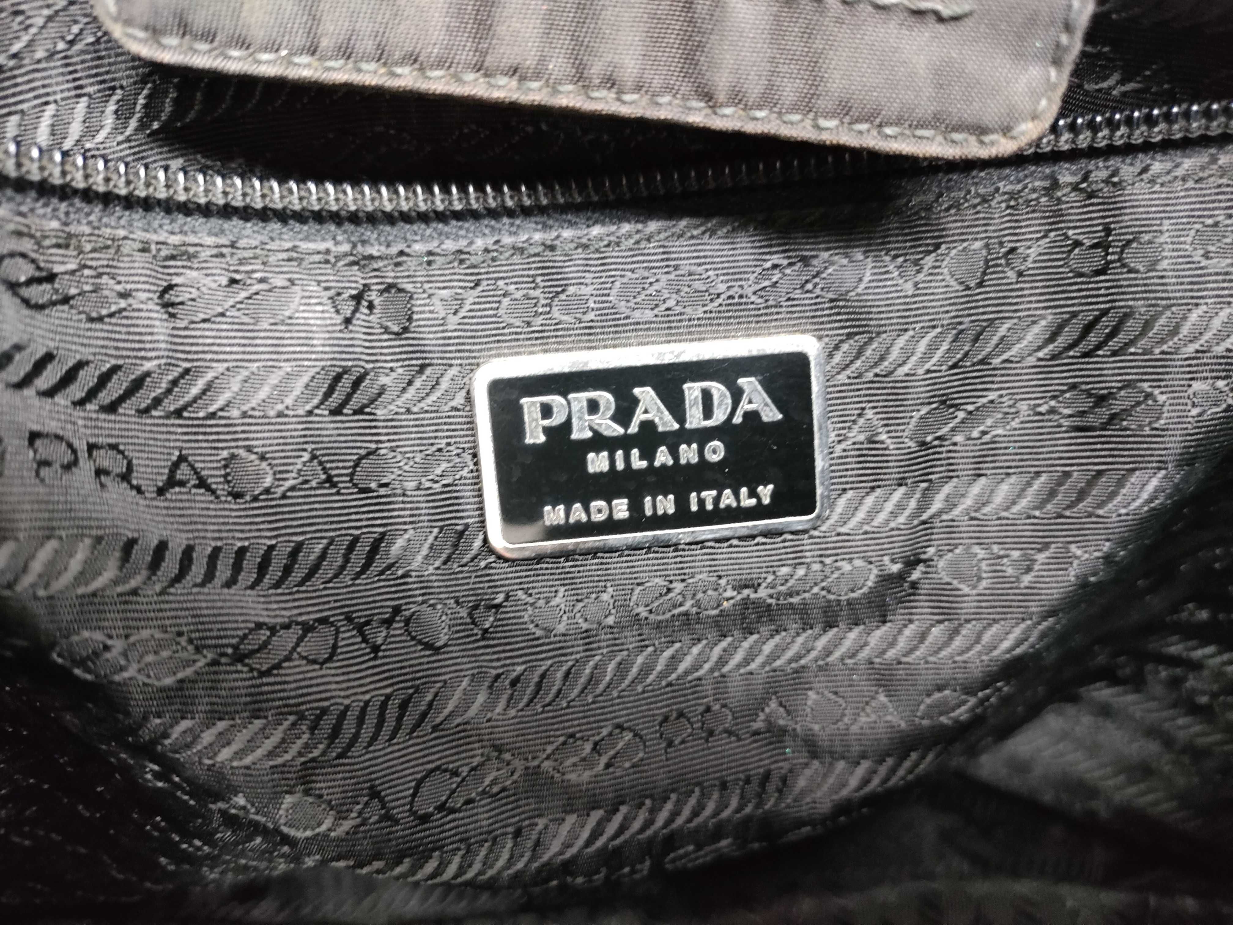 Nylon Prada Plate Shoulder Bag — view 11