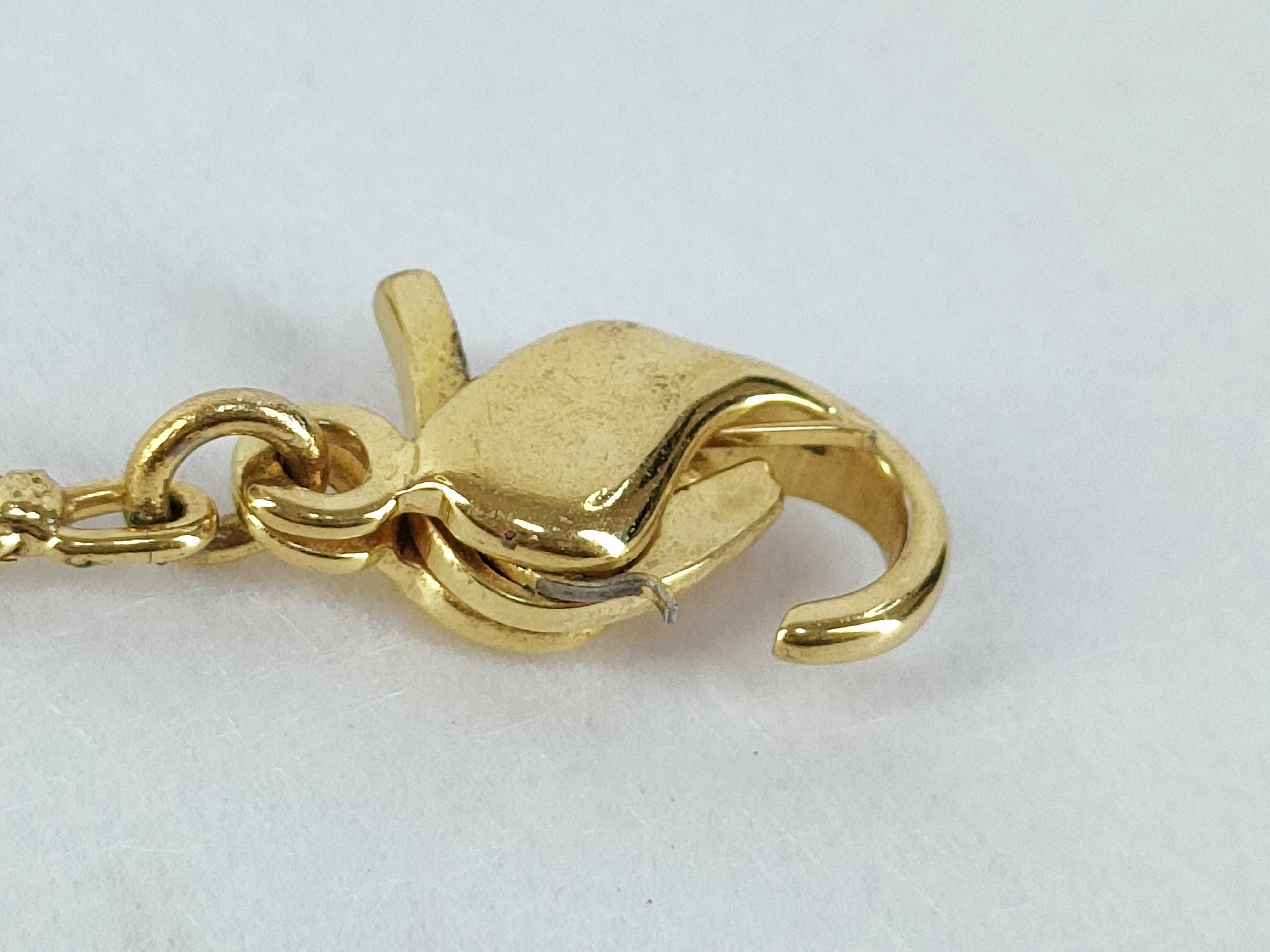 Logo Oval Twist Gold White Necklace — view 8