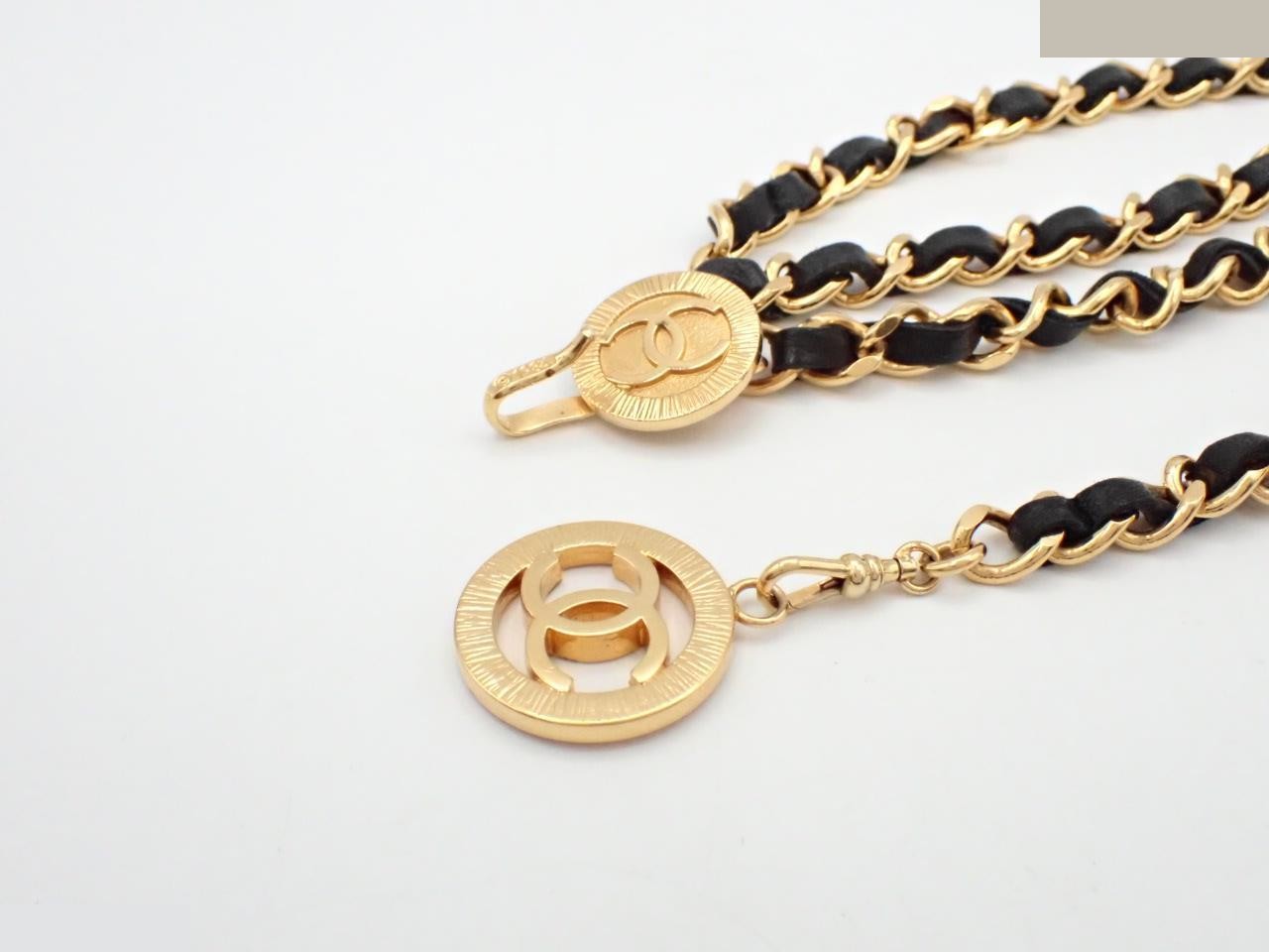 Coco Mark Triple Chain Belt, Total Length Approx. 88cm — view 3