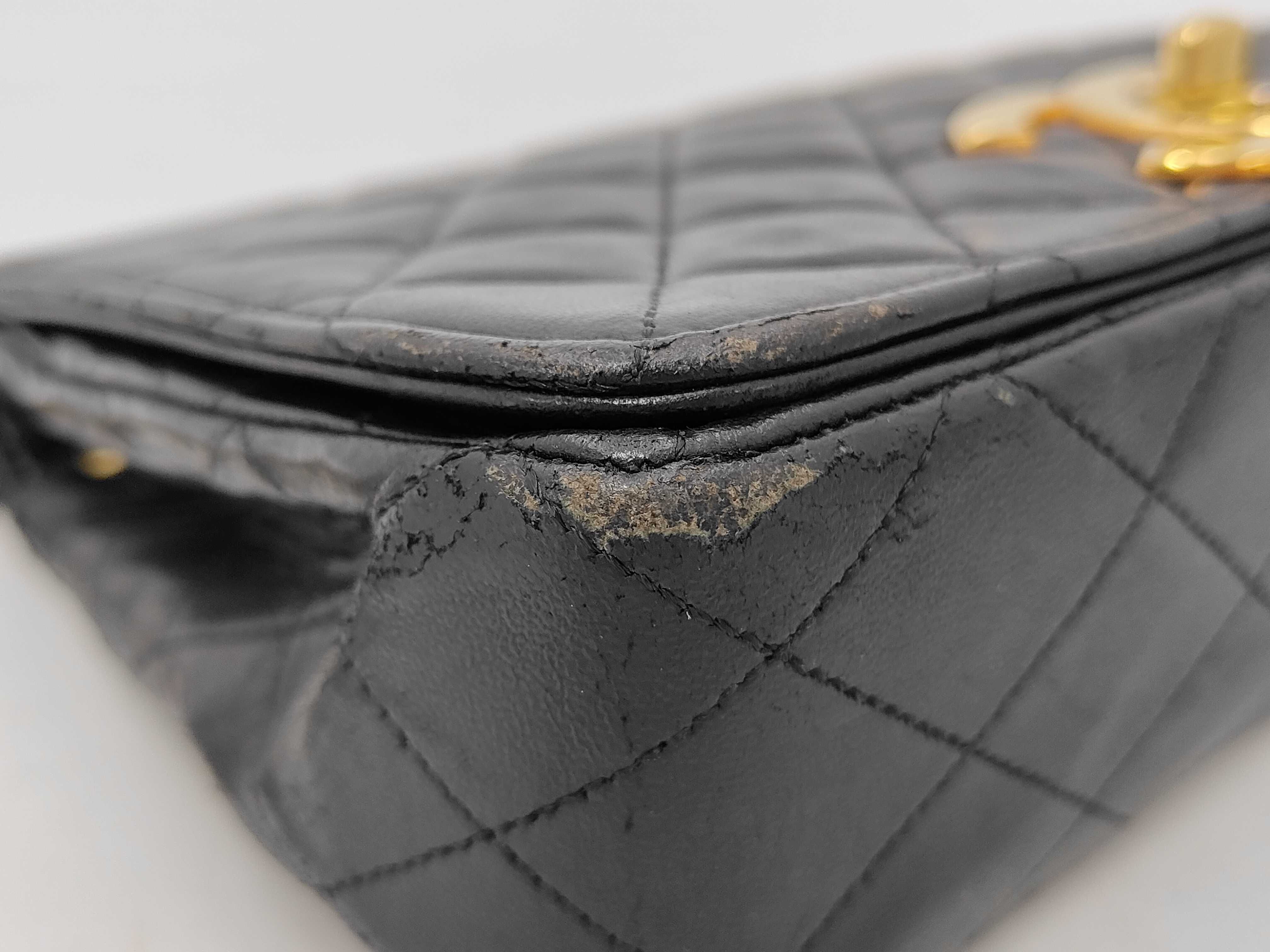 Large Coco Full Flap Lambskin Chain Shoulder Bag (Serial Number 0) — view 5