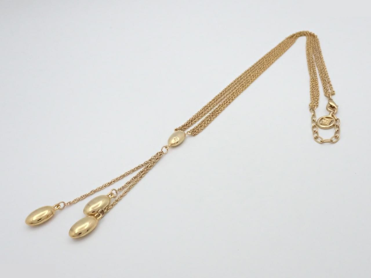 Other lines: Precious metal necklace, drop design, gold, neck circumference approximately 60cm. — view 3
