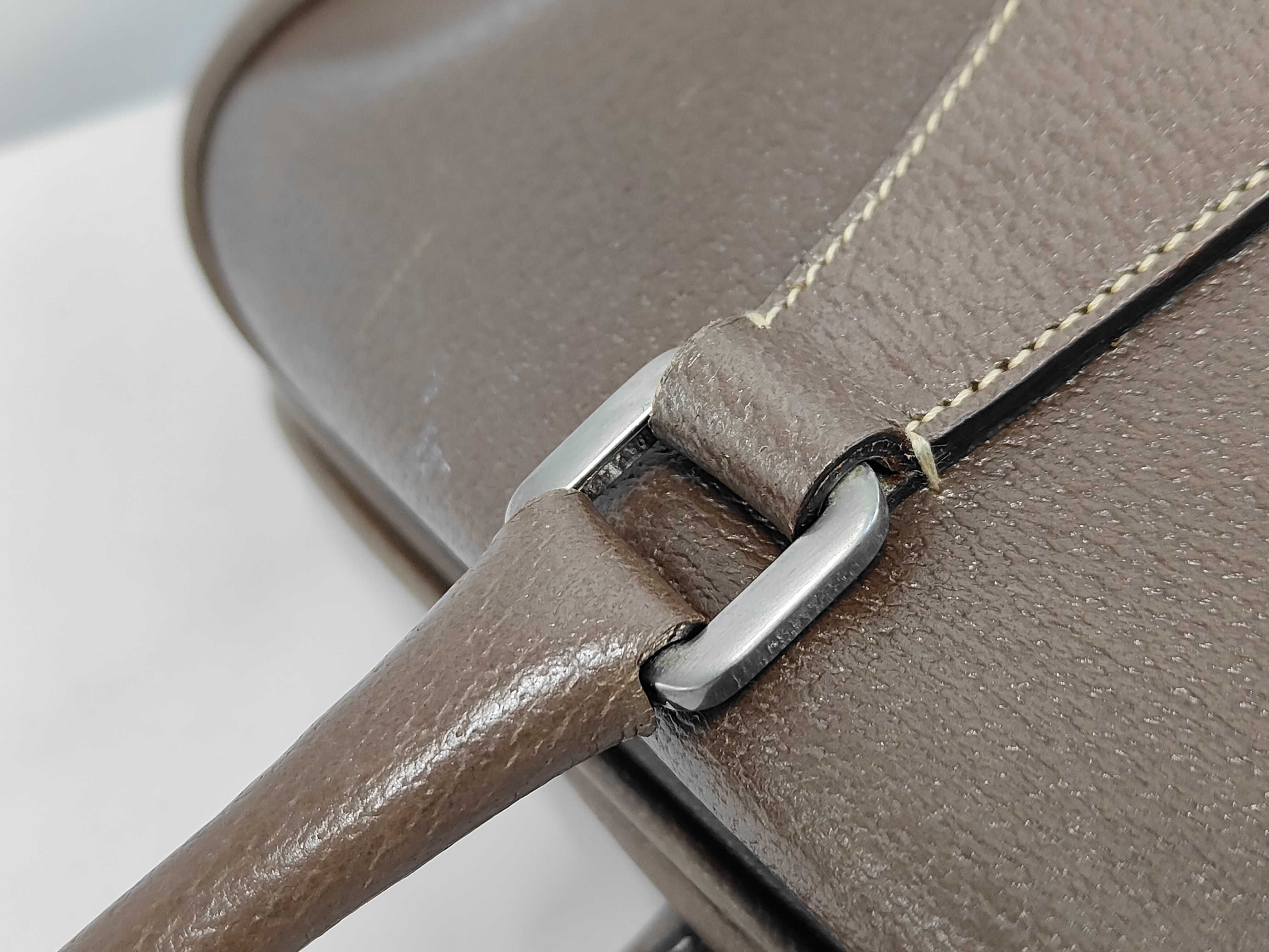 Triangle Logo Leather Handbag White Tag 58 Handbag — view 6