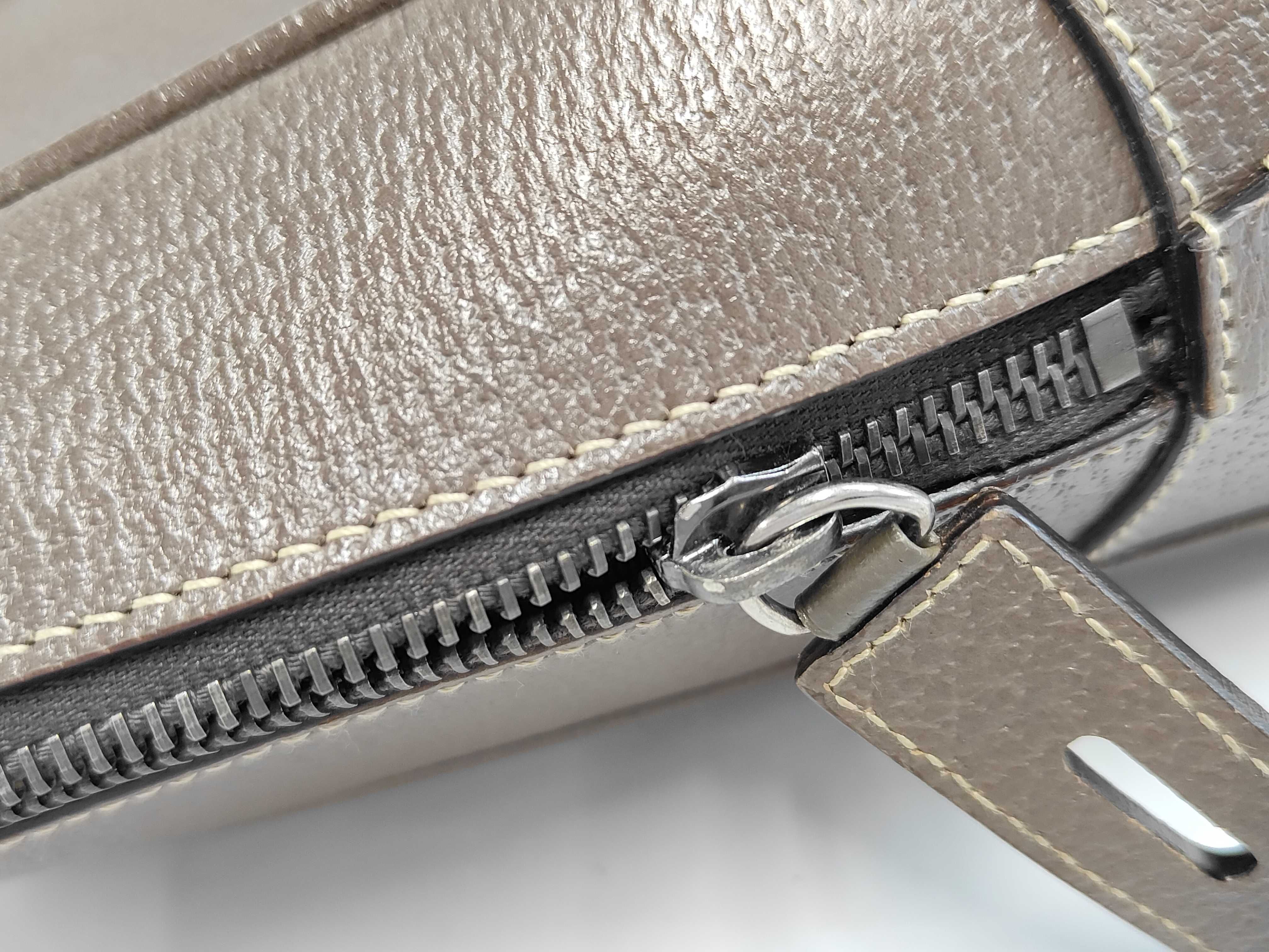 Triangle Logo Leather Handbag White Tag 58 Handbag — view 8