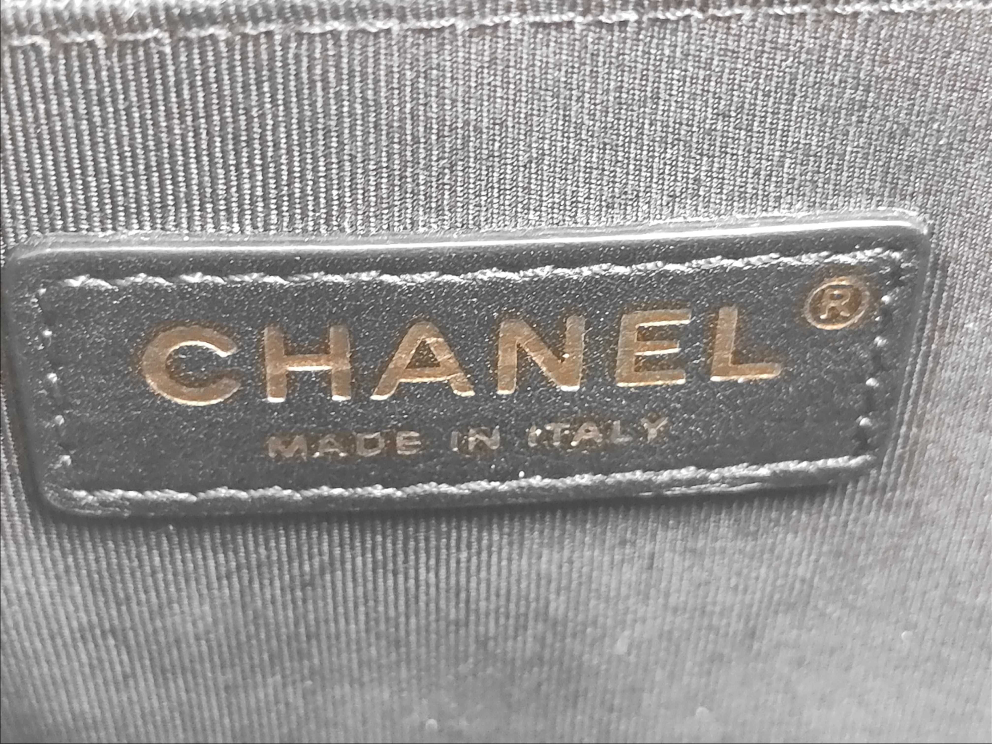 Boy Chanel Lambskin Black Shoulder Bag (Serial Number 27) with Gold Hardware — view 11