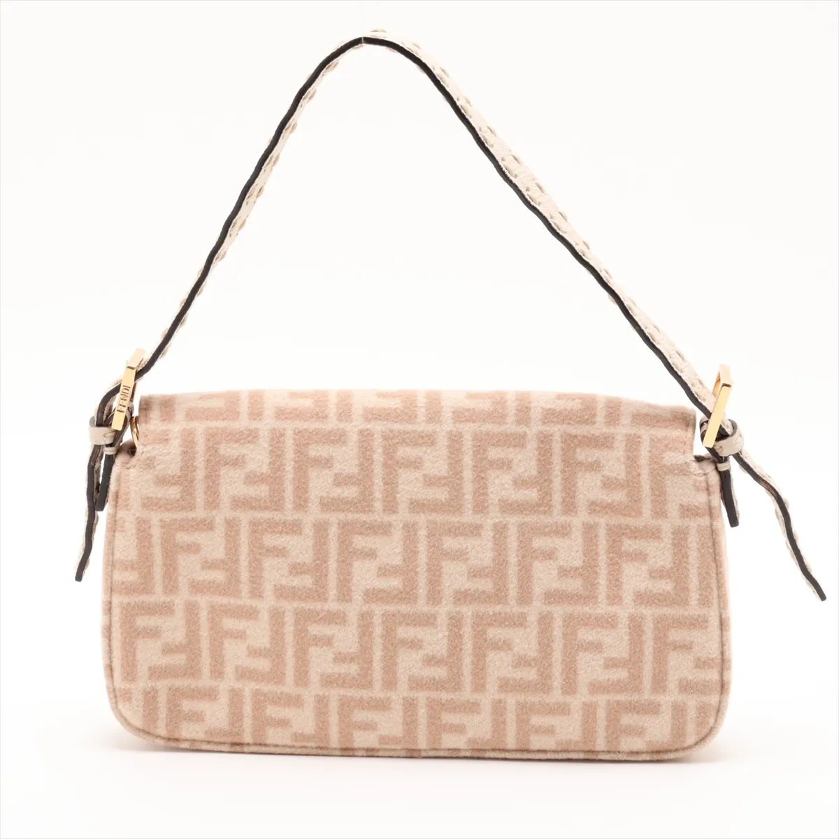 Zucca Mamma Bucket 8BR792 Wool x Leather Shoulder Bag Beige — view 2