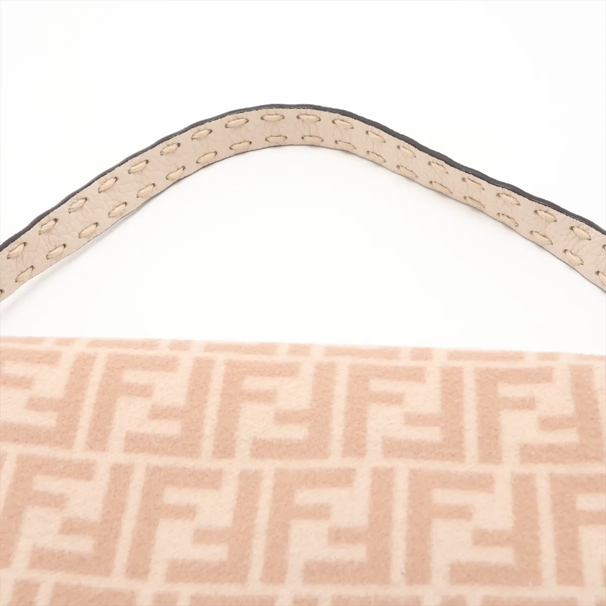 Zucca Mamma Bucket 8BR792 Wool x Leather Shoulder Bag Beige — view 6