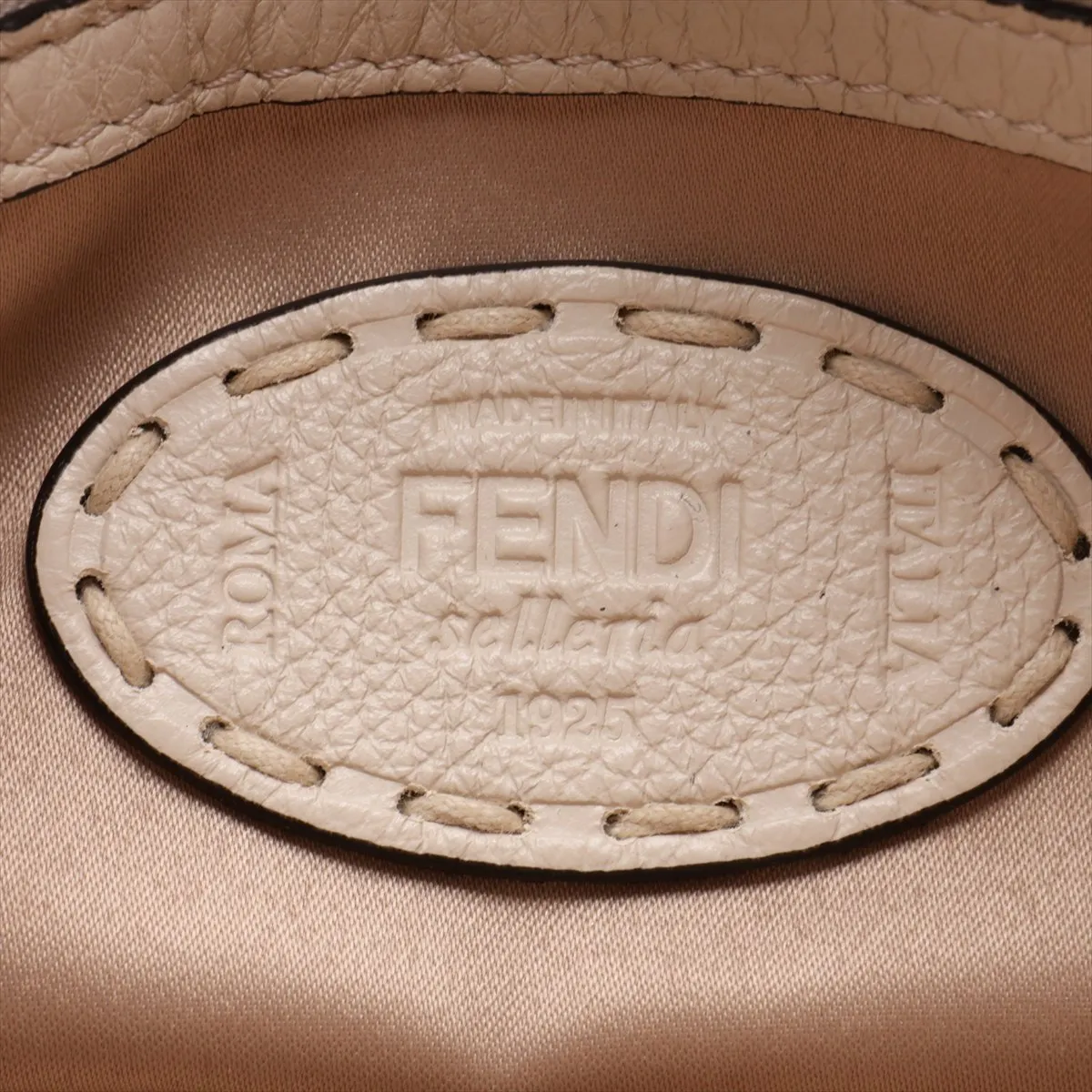 Zucca Mamma Bucket 8BR792 Wool x Leather Shoulder Bag Beige — view 9