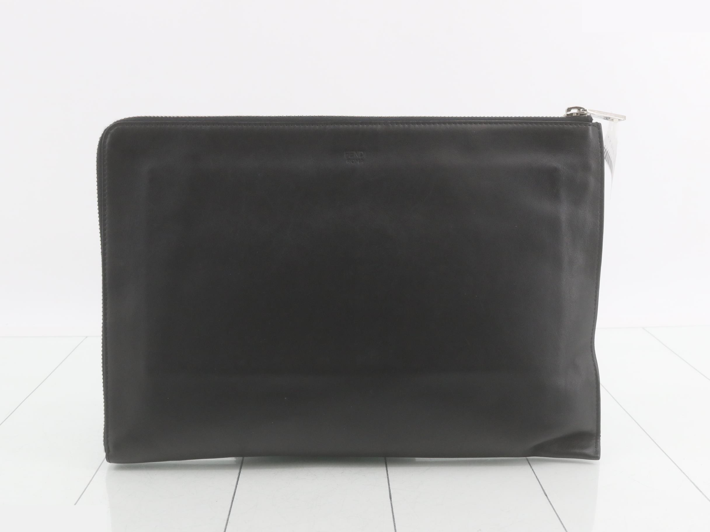 Monster Clutch Pouch Leather Black — view 2