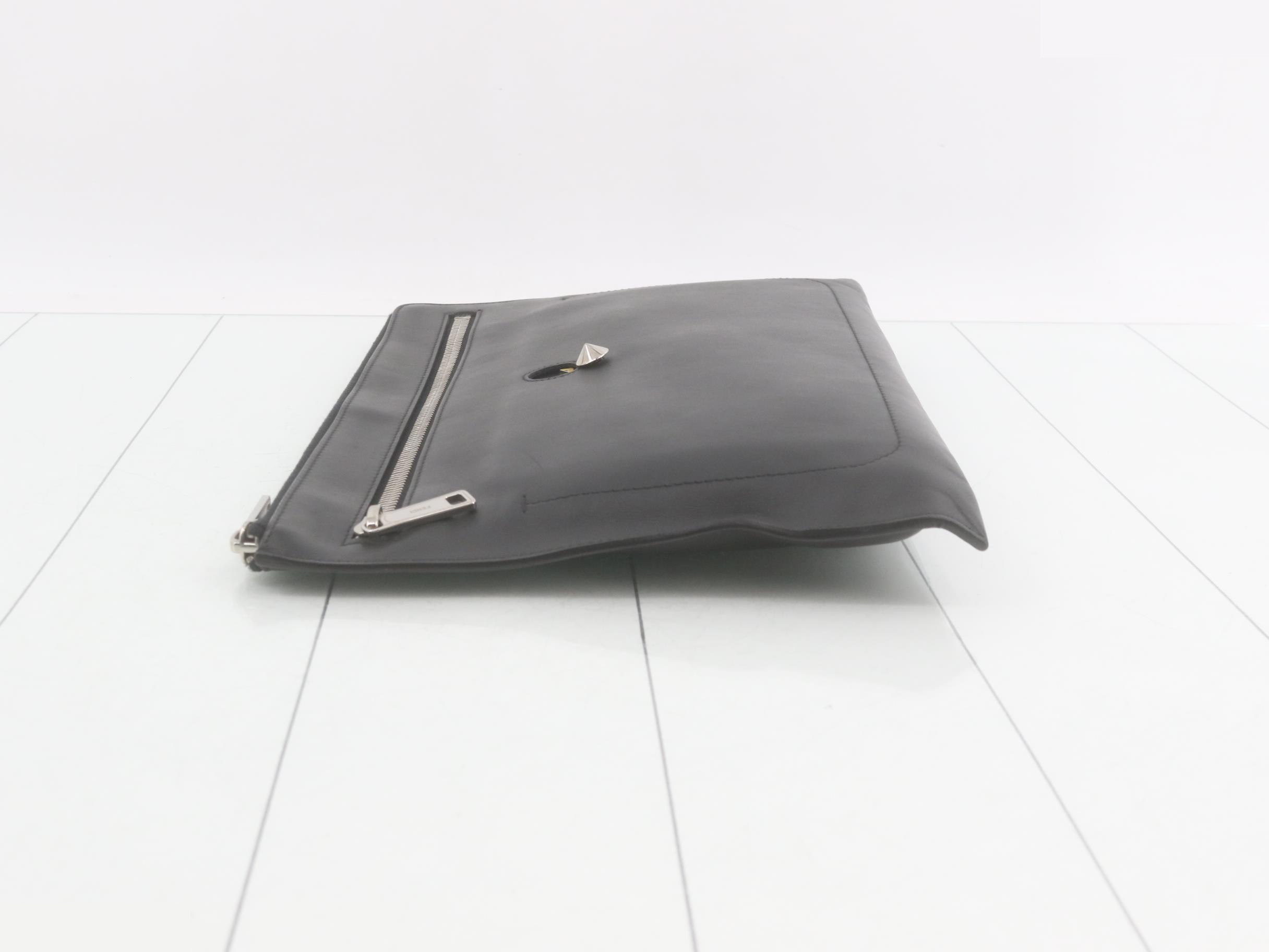 Monster Clutch Pouch Leather Black — view 4