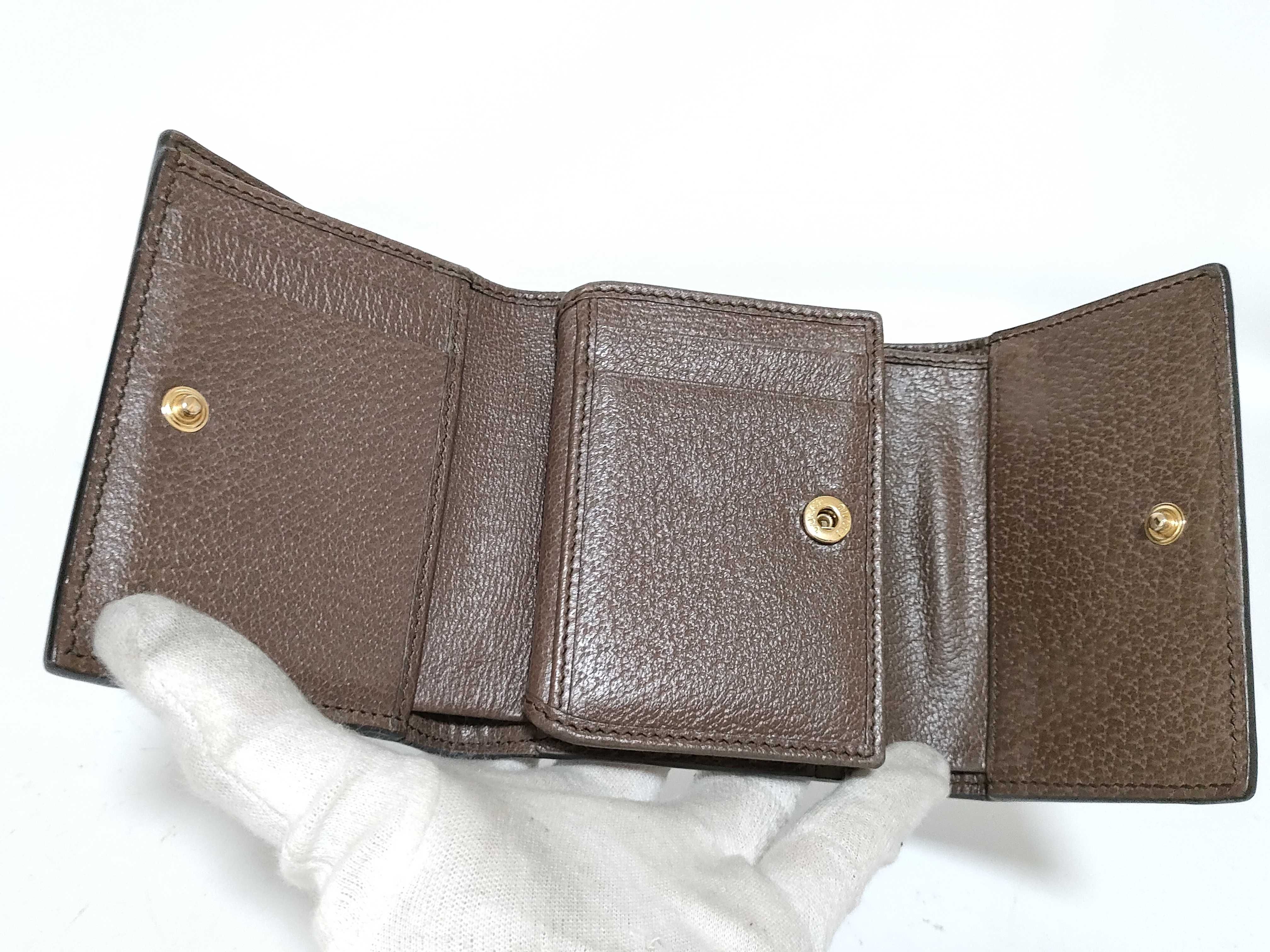 GG Supreme Ophidia Compact Wallet Sherry Wallet — view 11