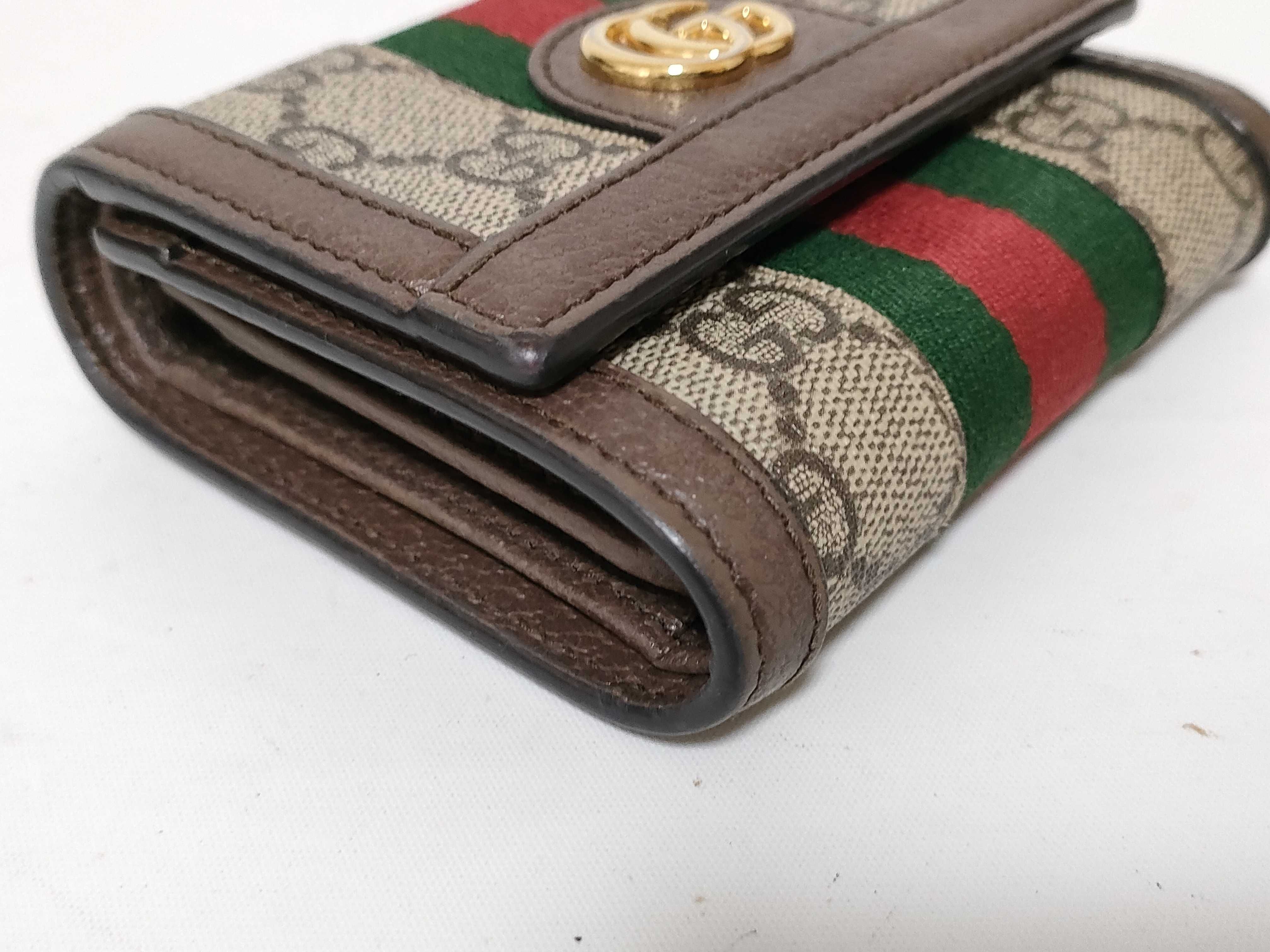 GG Supreme Ophidia Compact Wallet Sherry Wallet — view 4