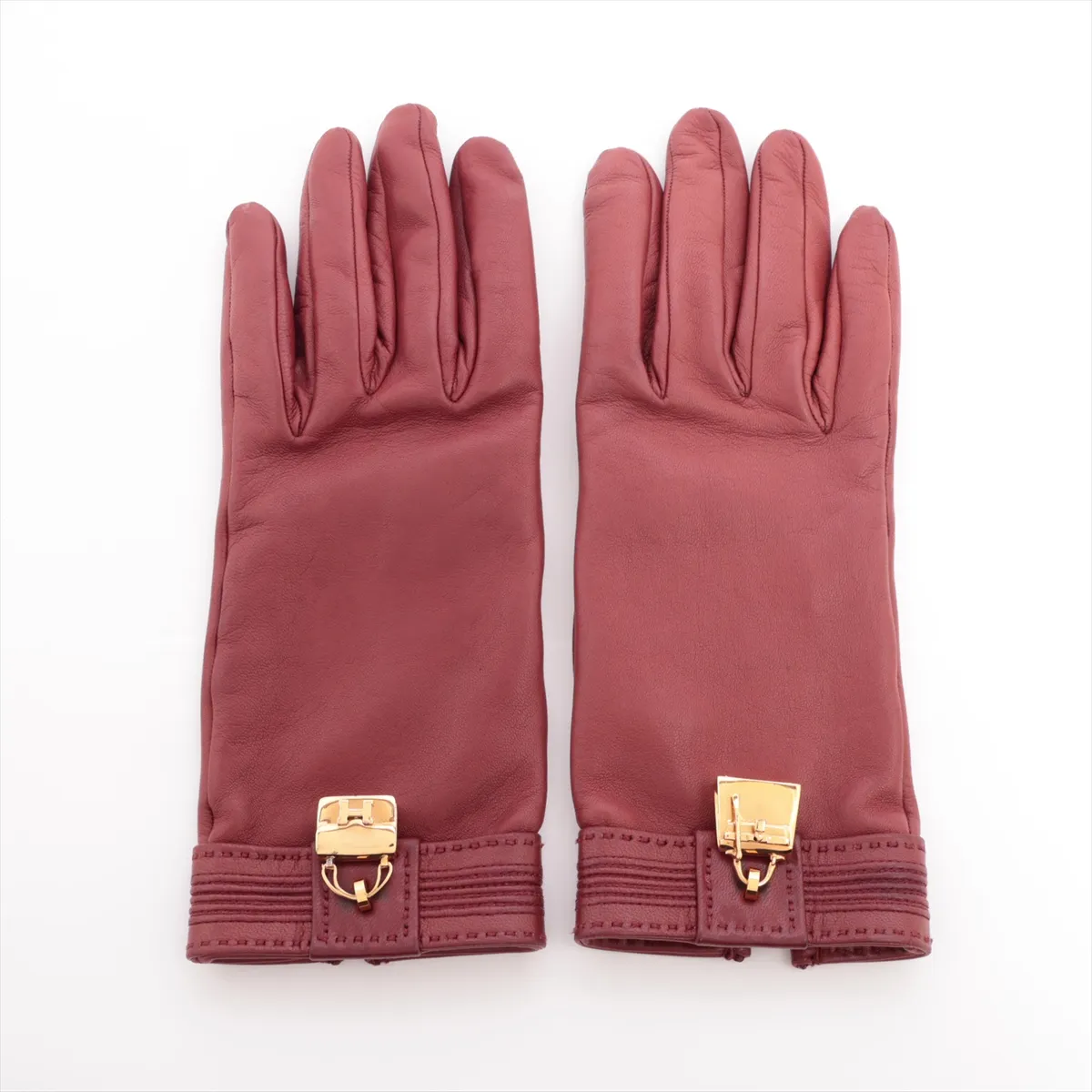 Constance x Kelly Gloves, size 6, lambskin, brown.