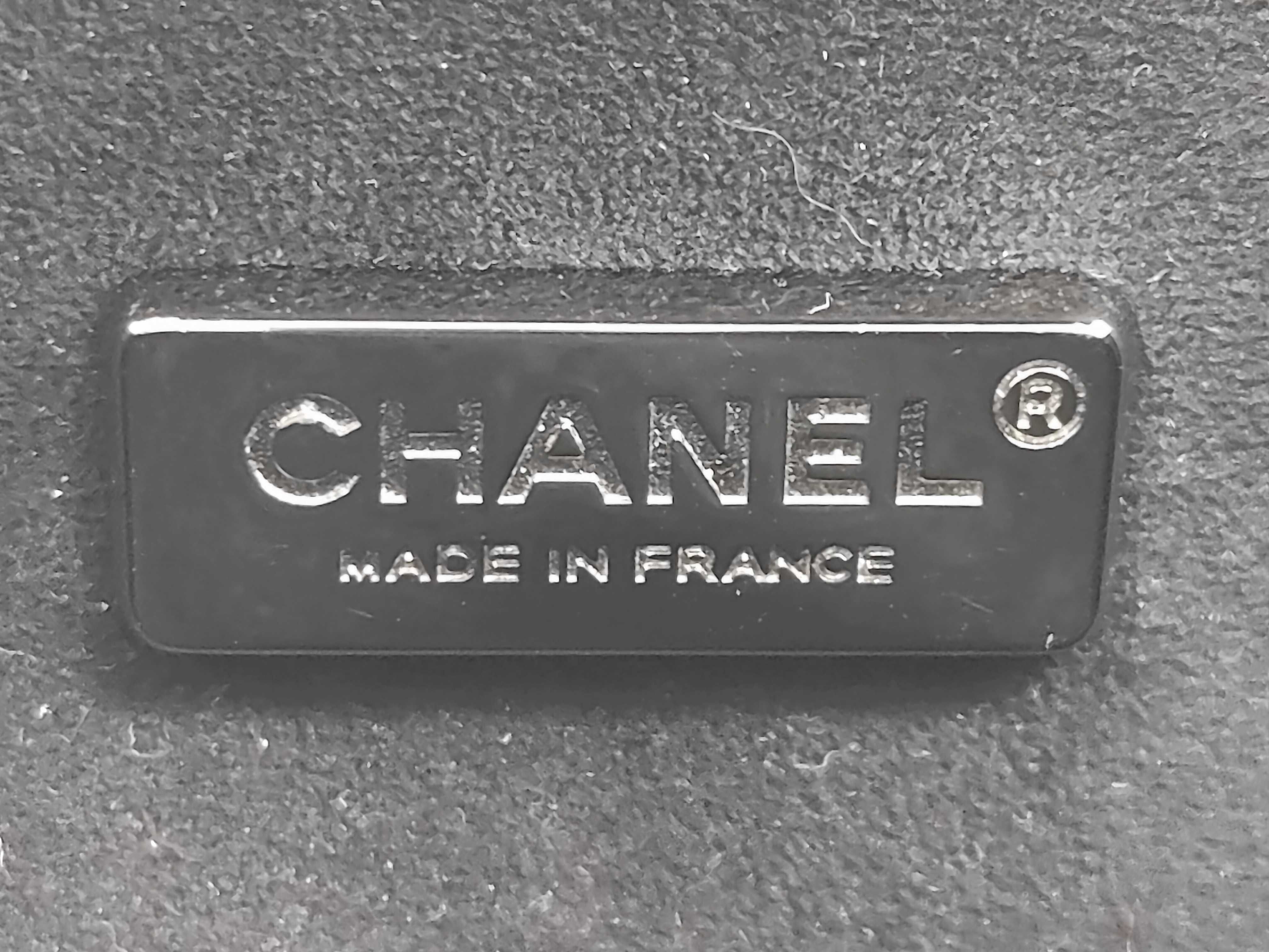 Mini Boy Chanel Chain Shoulder Bag with Sequins, Black — view 11