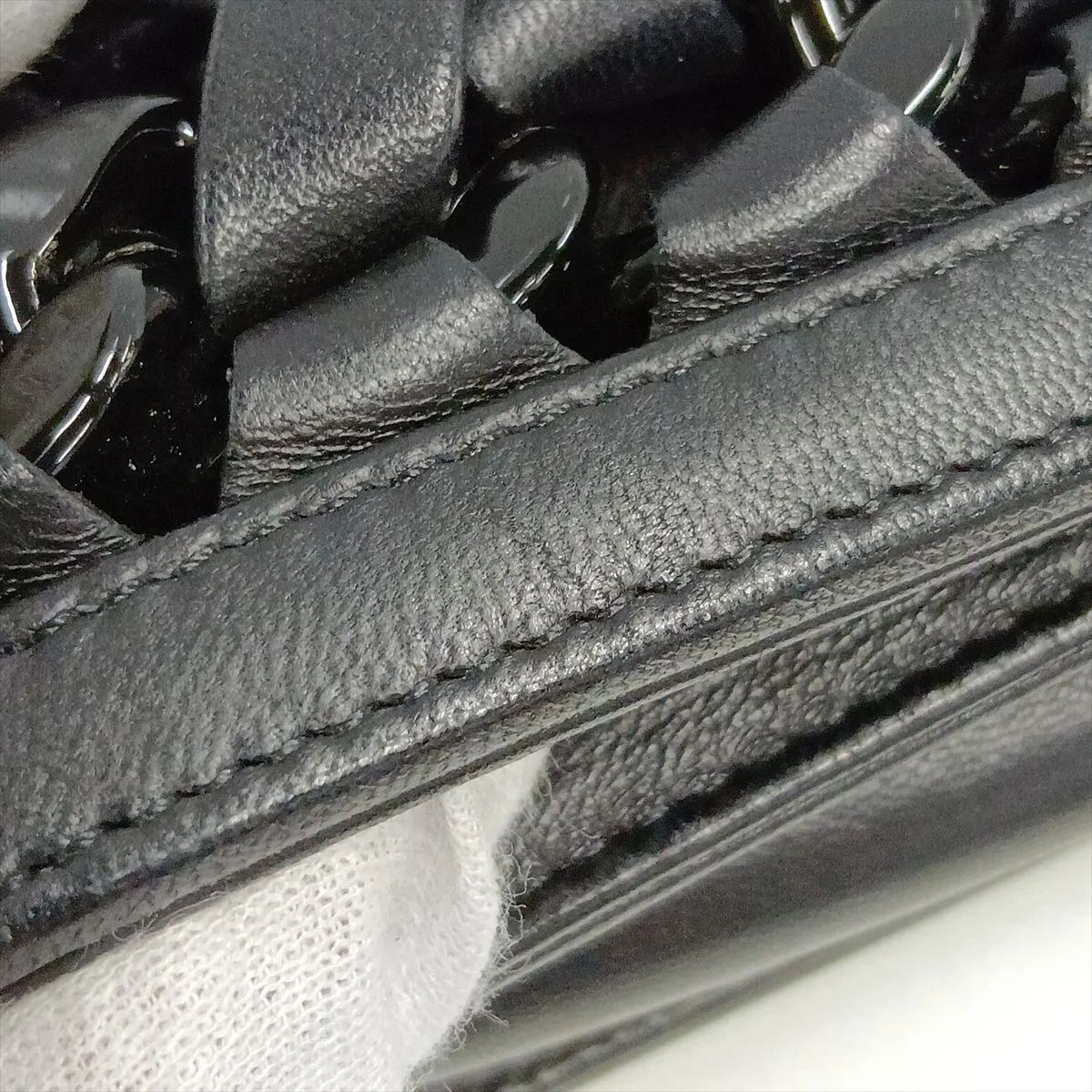 Coco Mark Lambskin Shoulder Bag, Black with Silver Hardware, 18027594, serial number in the 18 range. — view 11
