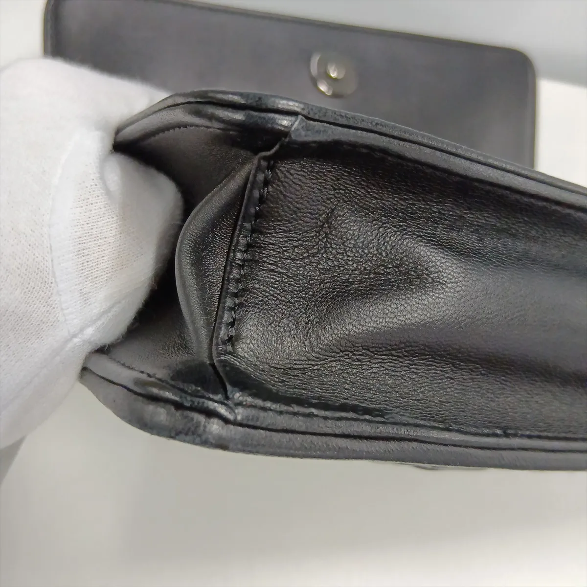 Coco Mark Lambskin Shoulder Bag, Black with Silver Hardware, 18027594, serial number in the 18 range. — view 12