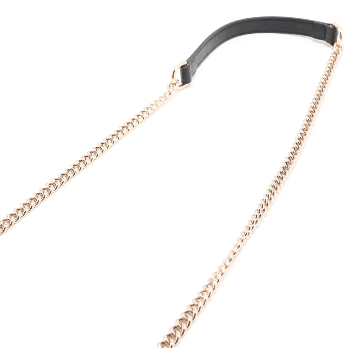 Interlocking G 510304 Leather Chain Shoulder Bag, Black (Outlet) — view 5