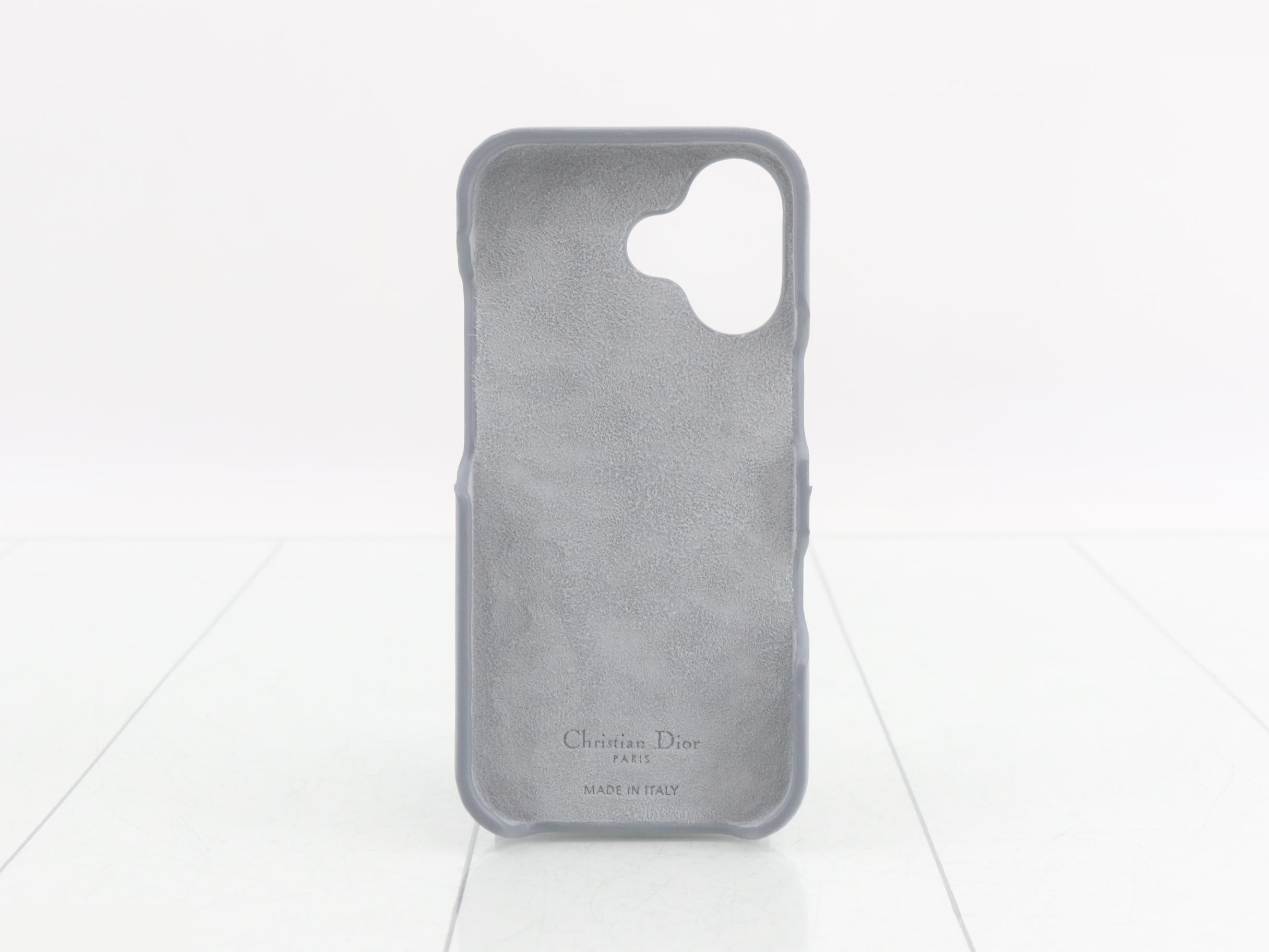 Unused Canage Lambskin/Leather iPhone Case, Cloud Blue — view 2