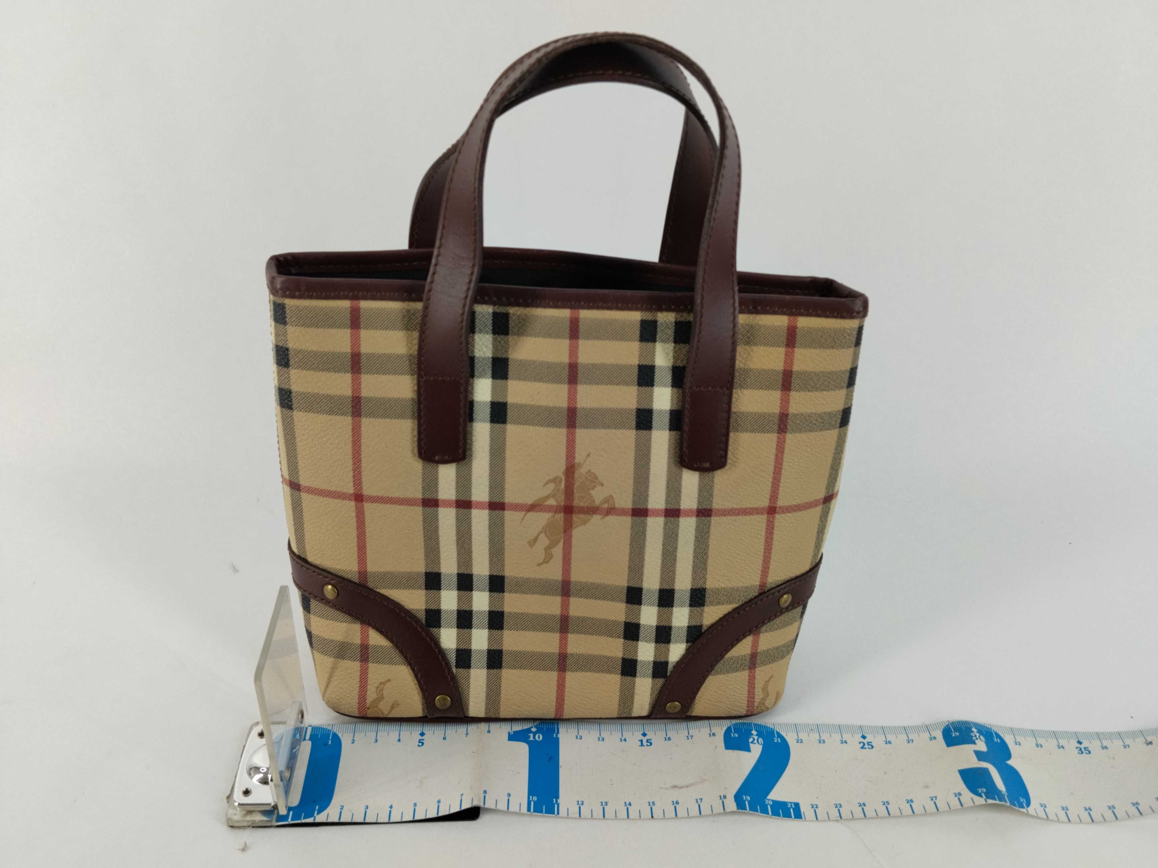 Nova Check PVC Handbag, Brown — view 2