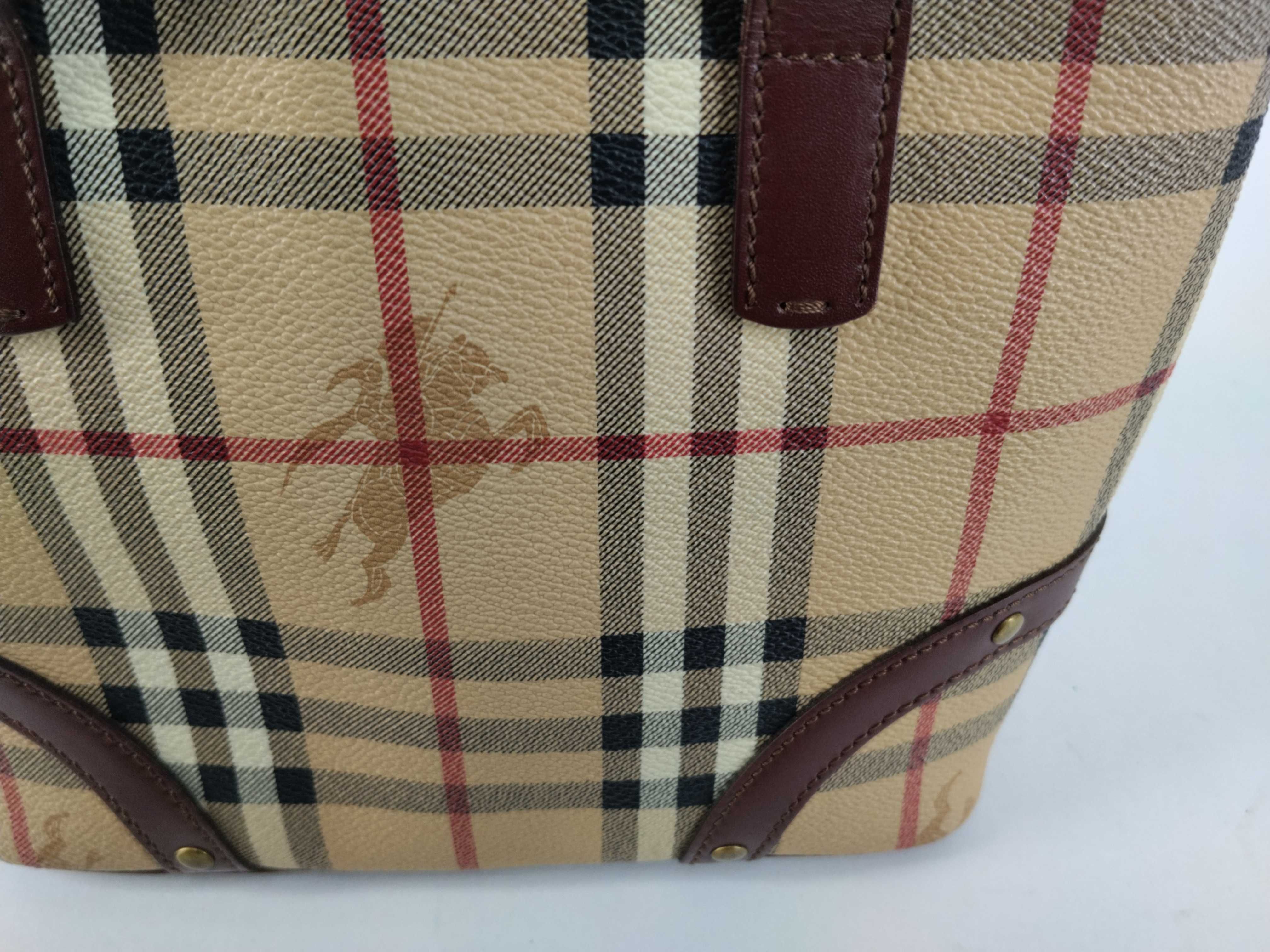 Nova Check PVC Handbag, Brown — view 13