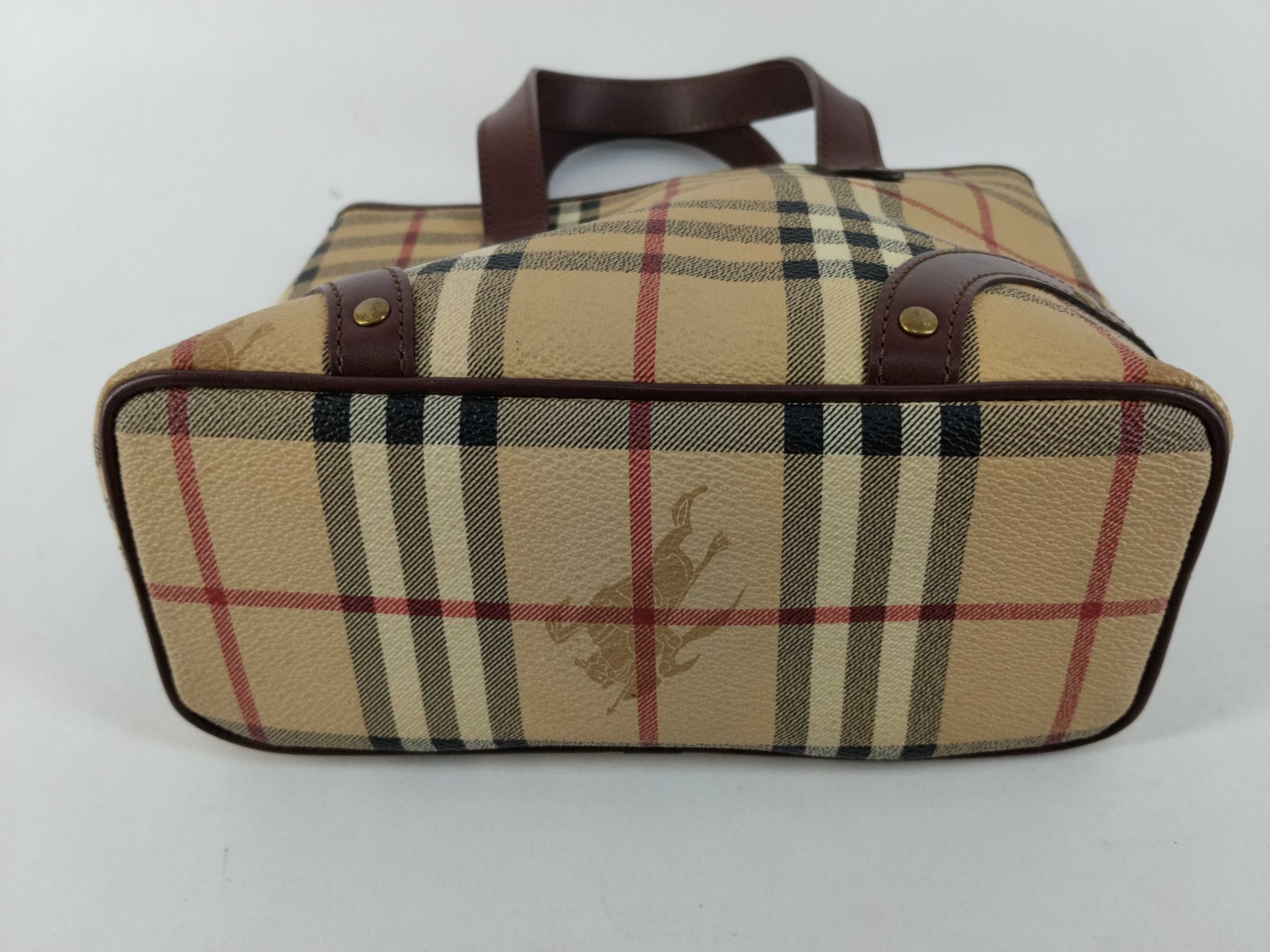 Nova Check PVC Handbag, Brown — view 7