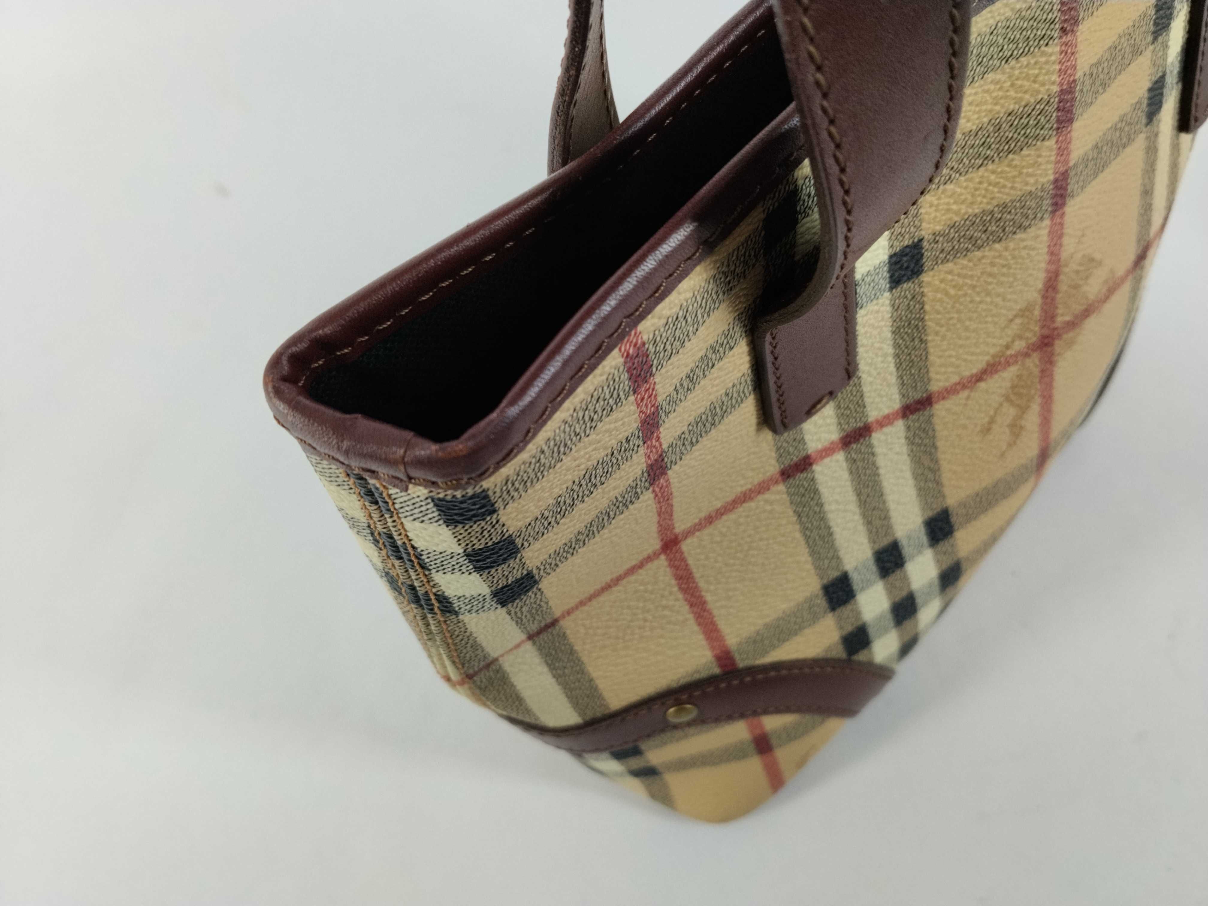 Nova Check PVC Handbag, Brown — view 8