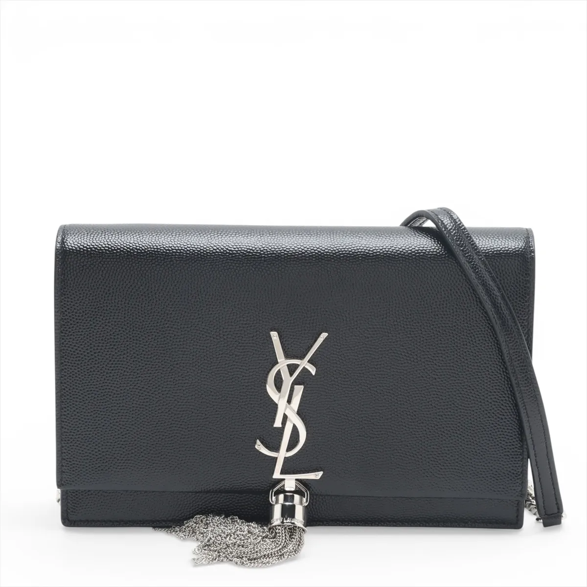 Kate Leather Chain Wallet, Black, 452159