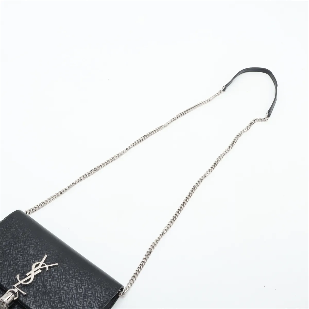 Kate Leather Chain Wallet, Black, 452159 — view 5