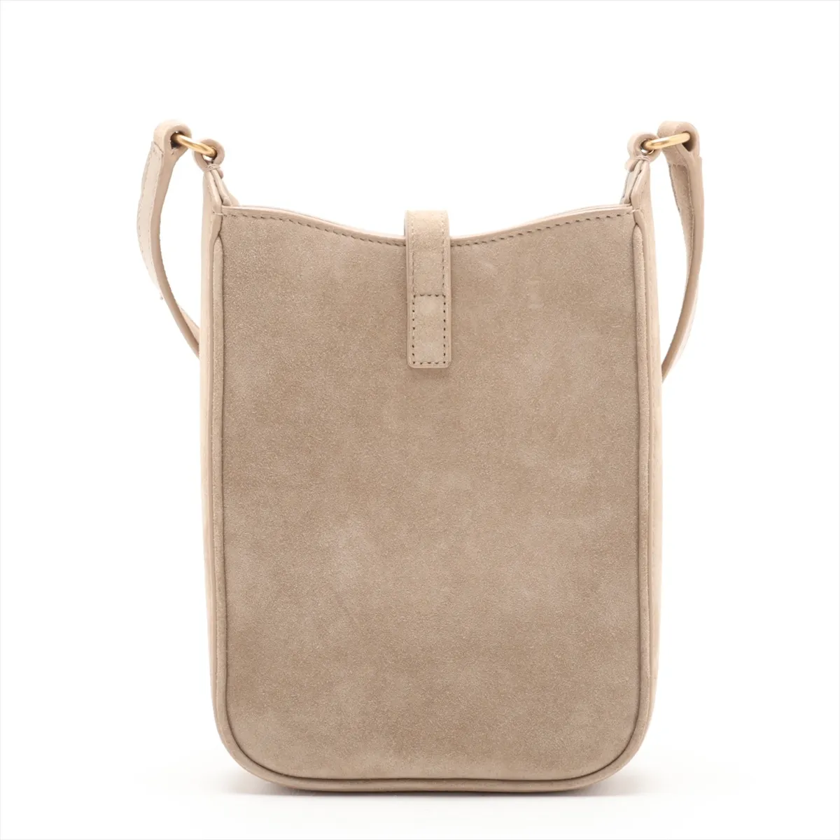Mini Vertical Suede Shoulder Bag, Beige, 735214 — view 2