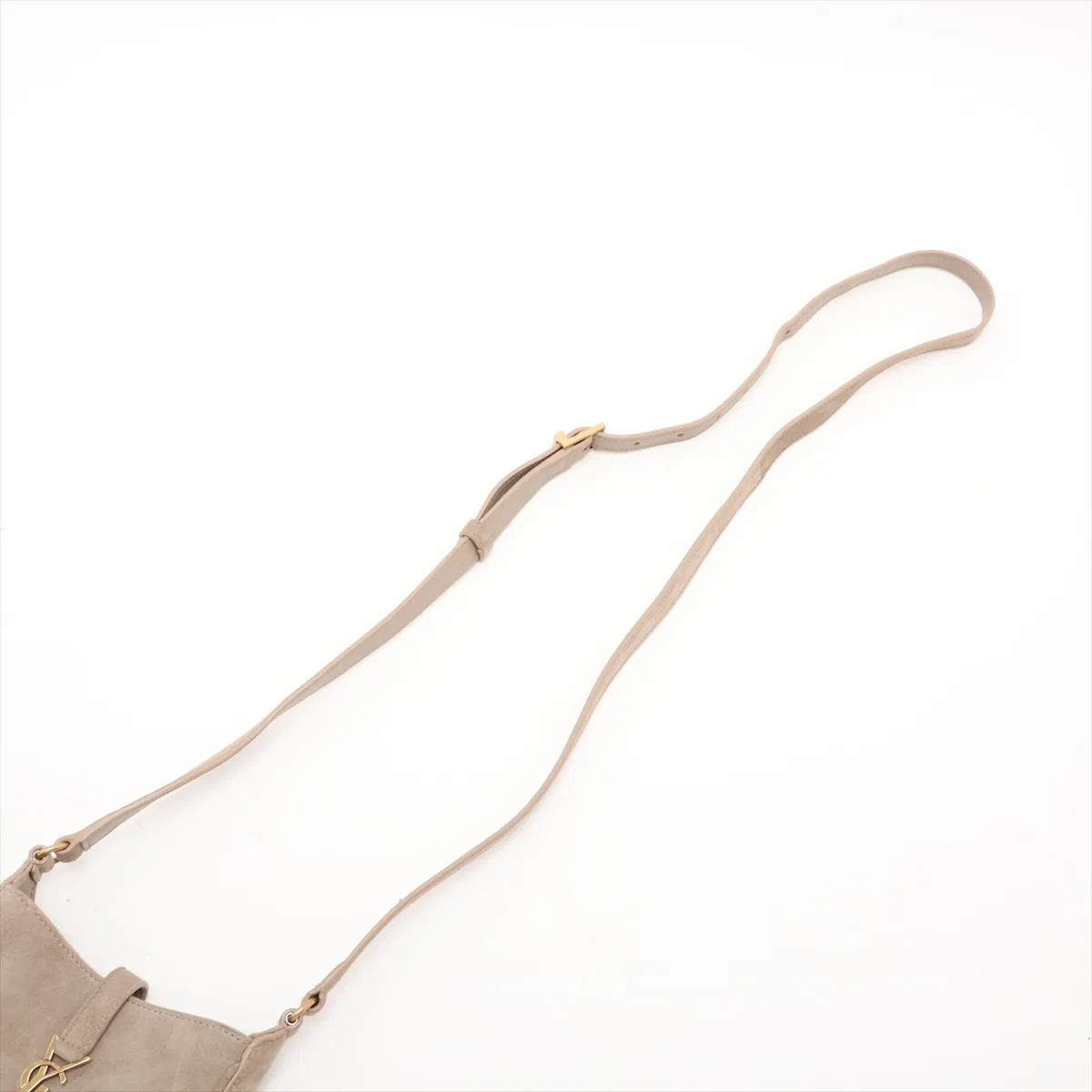 Mini Vertical Suede Shoulder Bag, Beige, 735214 — view 5