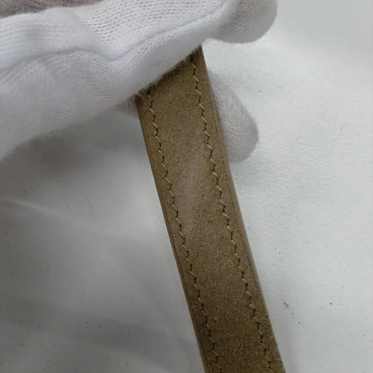 Mini Vertical Suede Shoulder Bag, Beige, 735214 — view 9