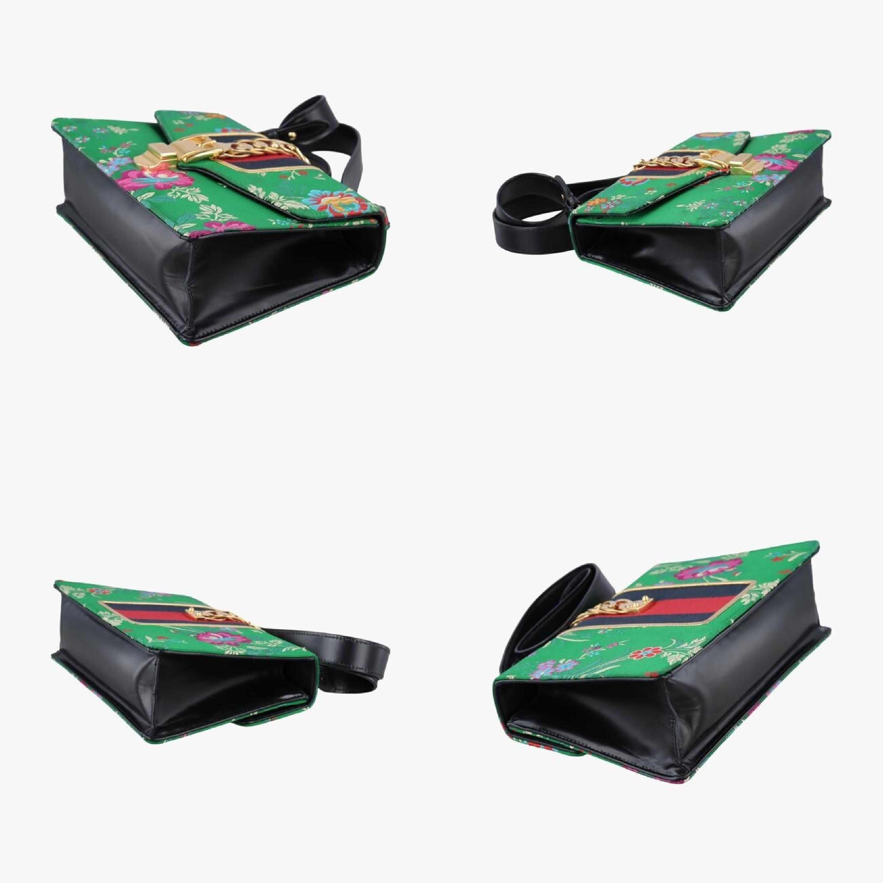 Sylvie Multicolor Silk Shoulder Bag 421882 G021883685 — view 4