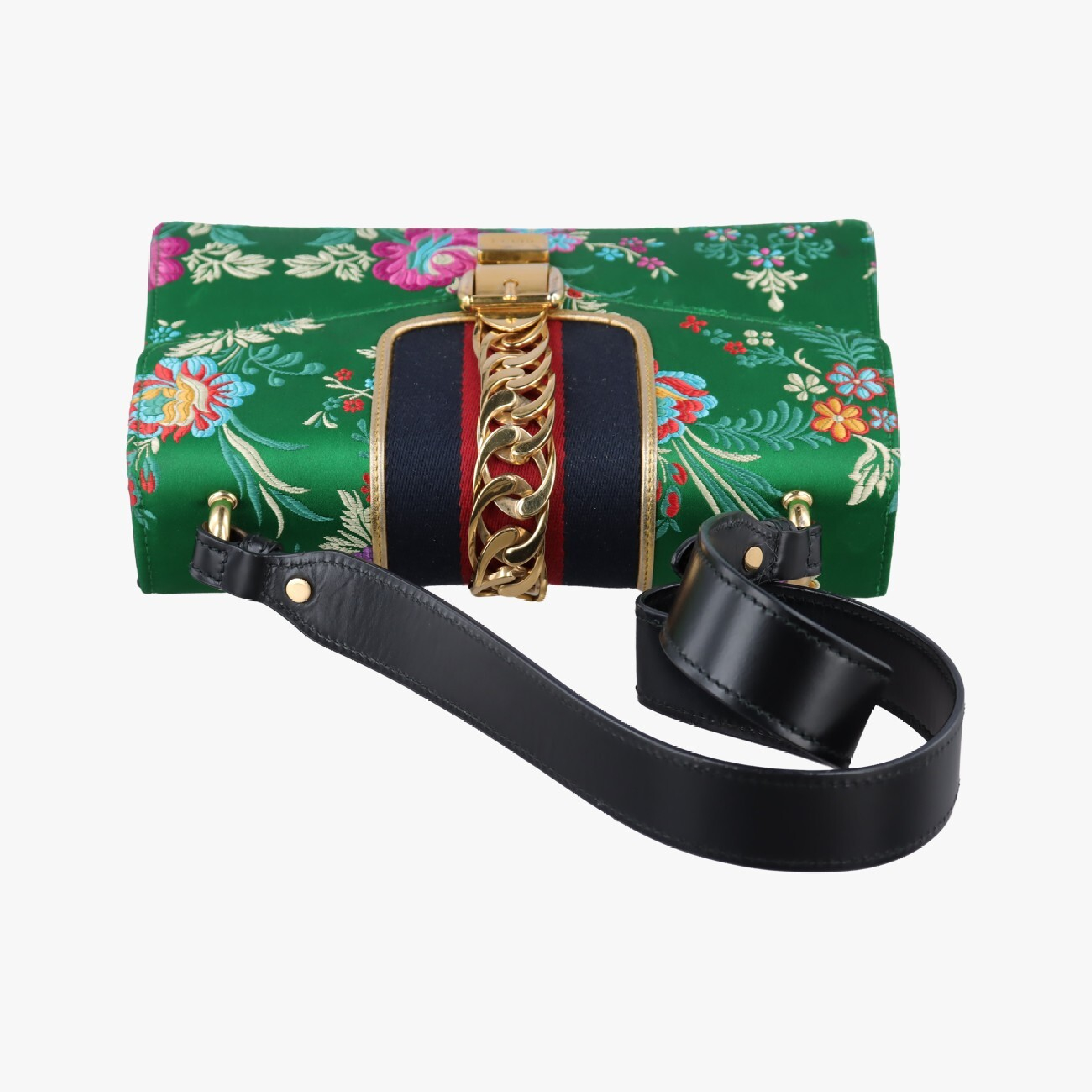 Sylvie Multicolor Silk Shoulder Bag 421882 G021883685 — view 5
