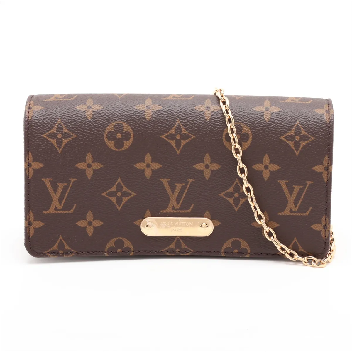 Monogram Wallet on Chain Lily M82509 Brown (RFID detected)