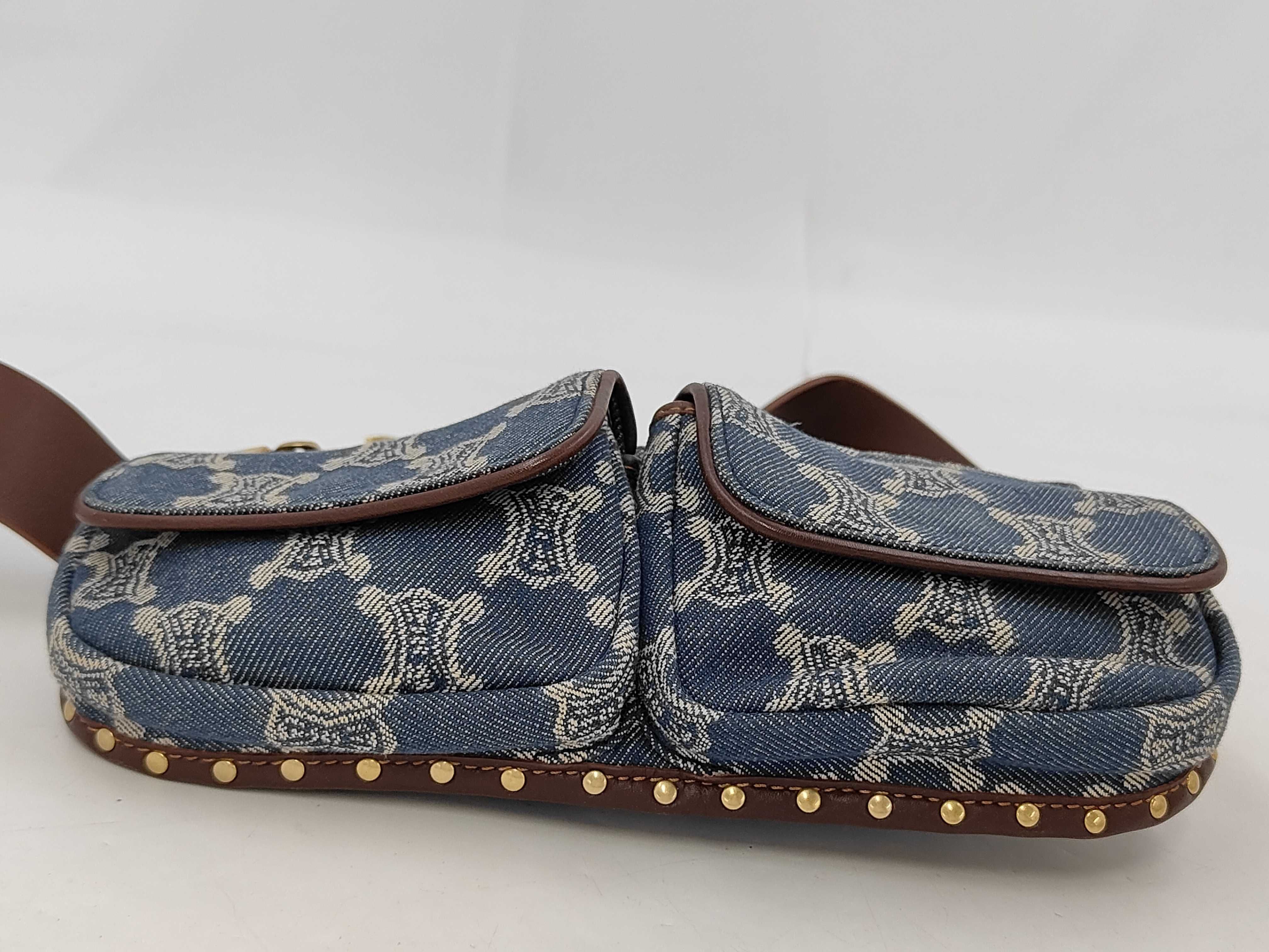 Macadam Denim Waist Bag, Blue — view 4