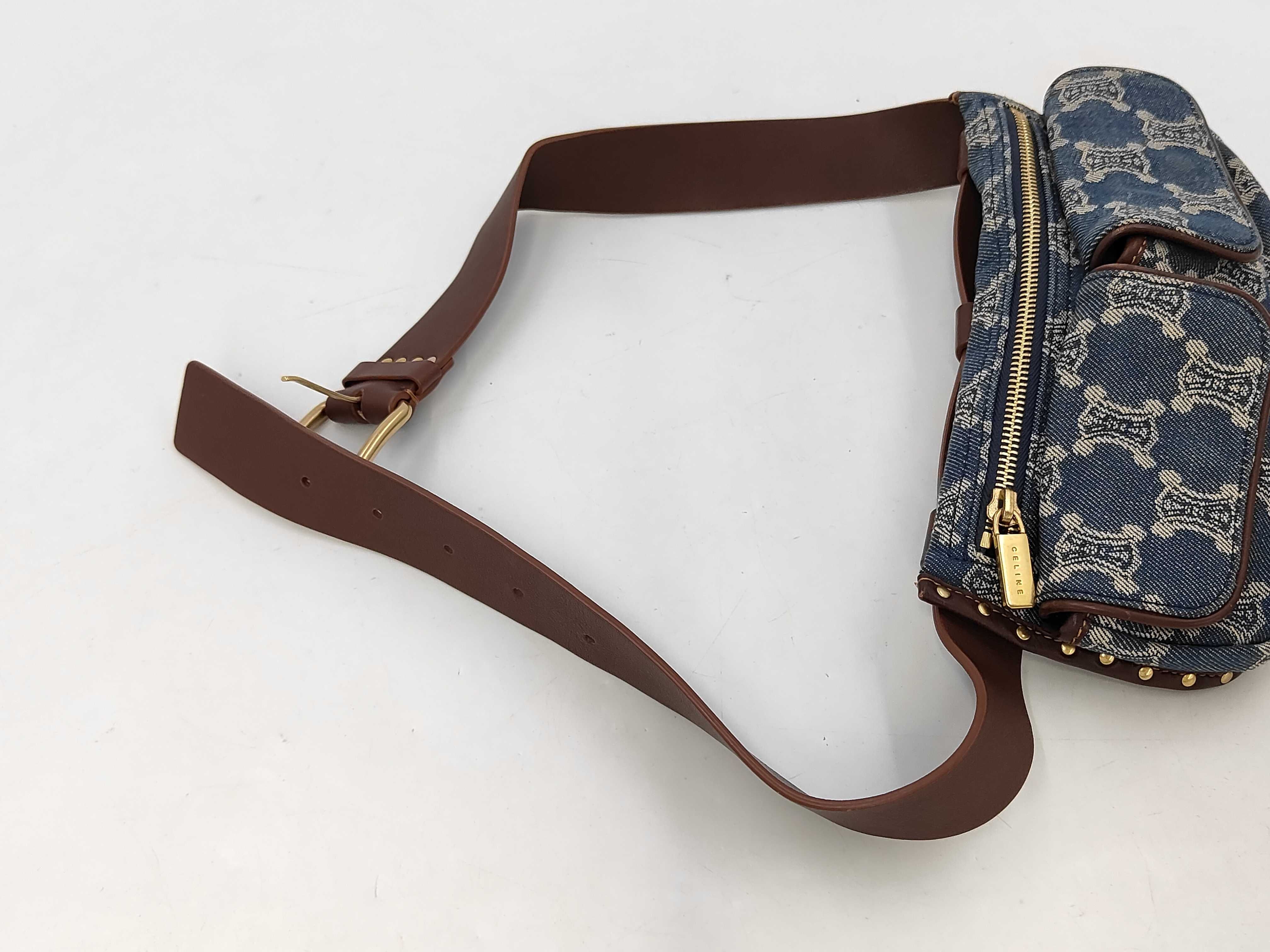 Macadam Denim Waist Bag, Blue — view 5