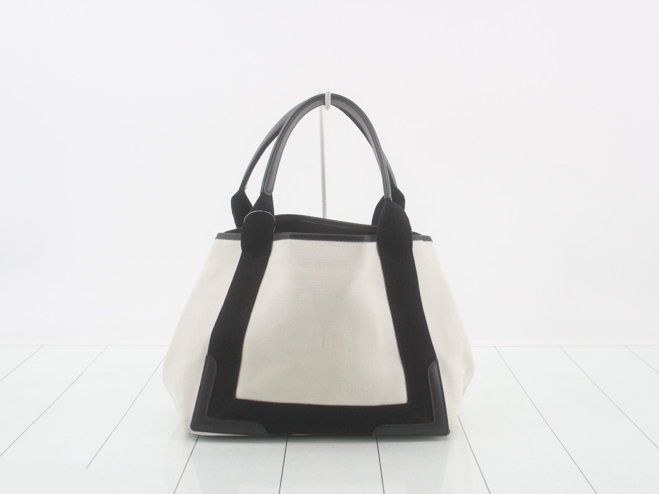 Canvas Navy Cabas S Tote Bag with Pouch — view 2