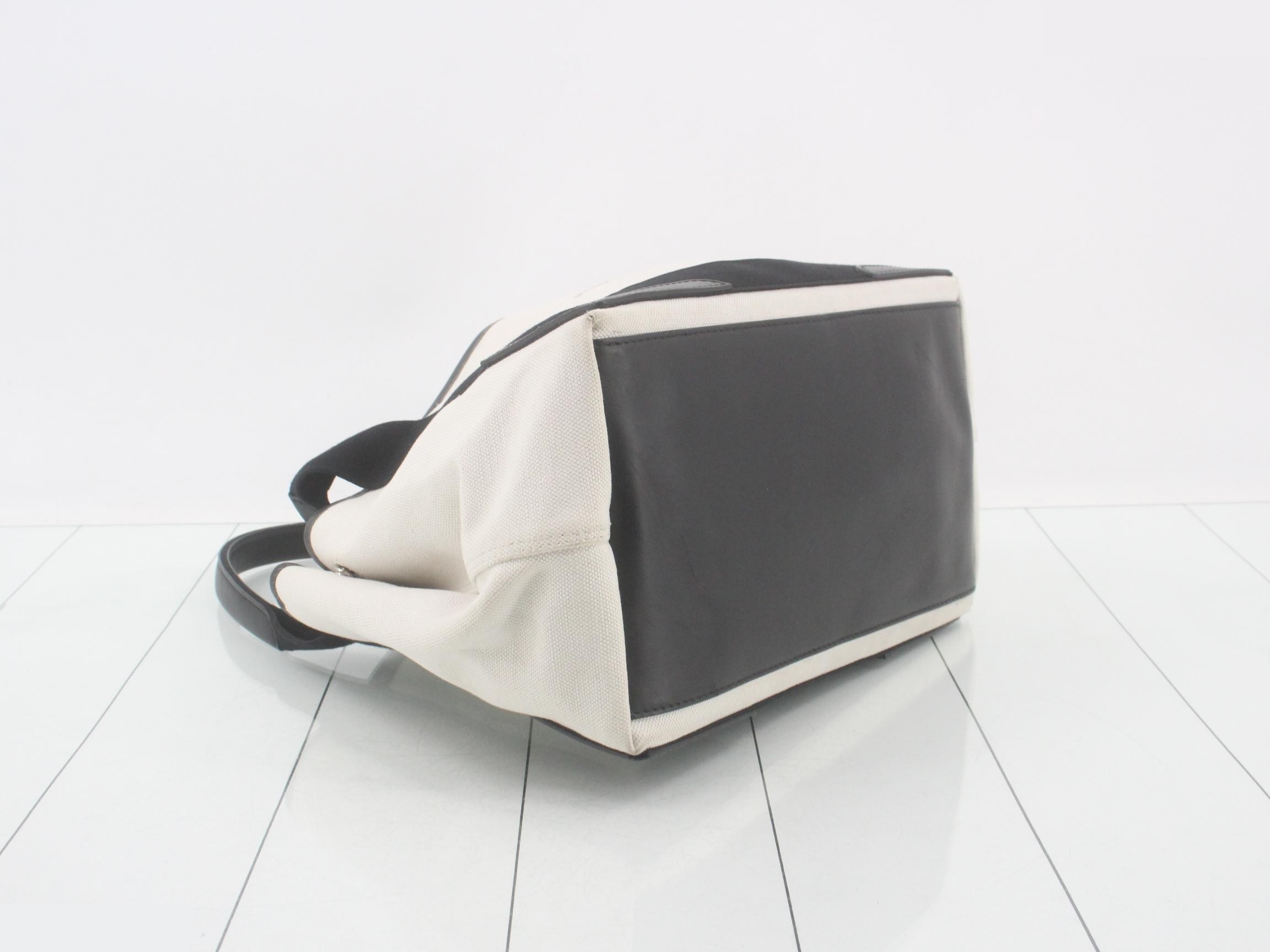 Canvas Navy Cabas S Tote Bag with Pouch — view 5
