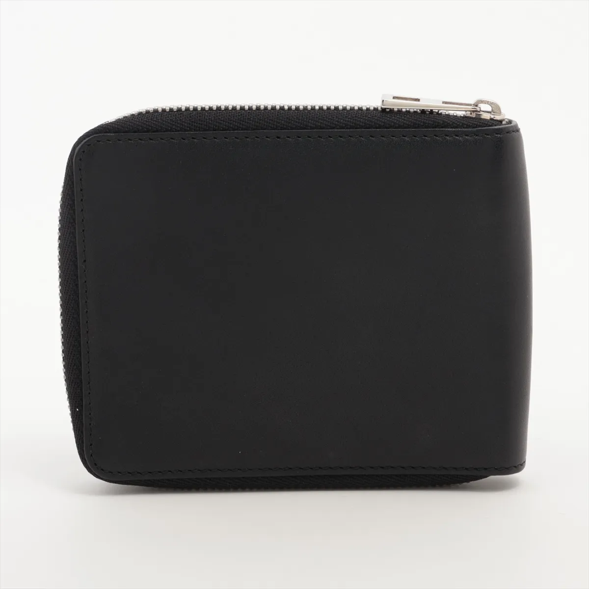 Anagram Leather Compact Wallet, Black — view 2