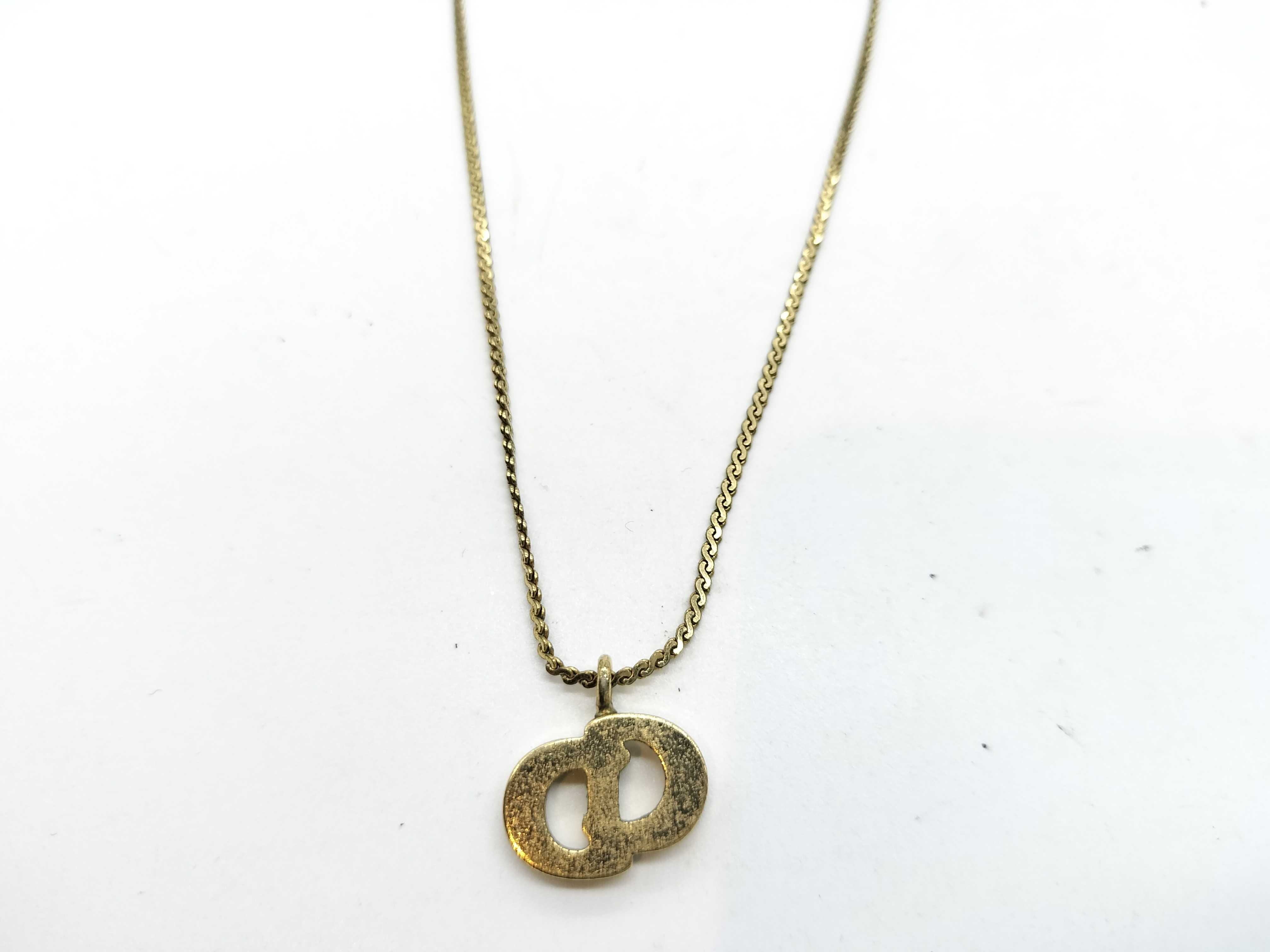 CD Logo Rhinestone Necklace — view 3