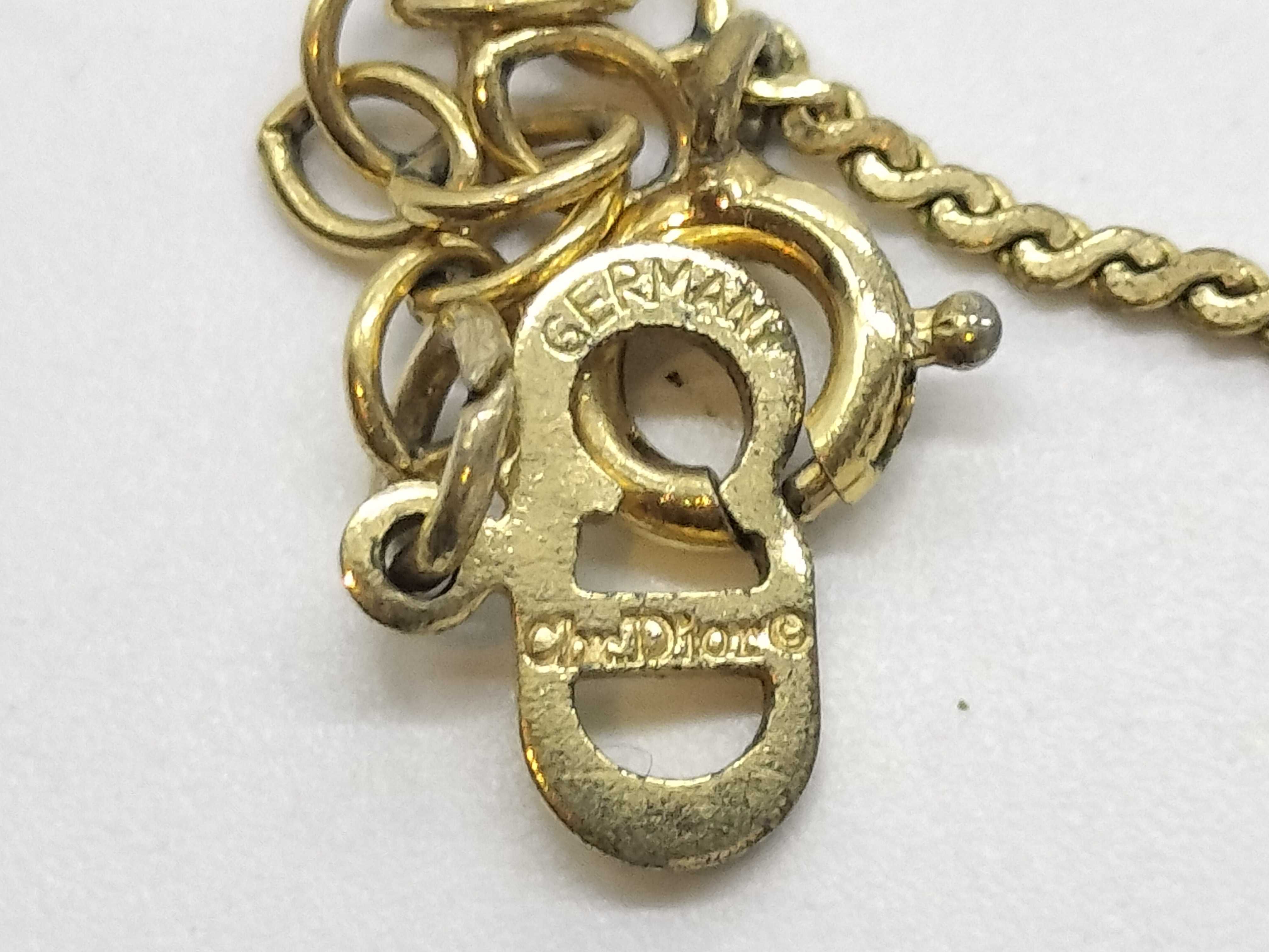 CD Logo Rhinestone Necklace — view 6