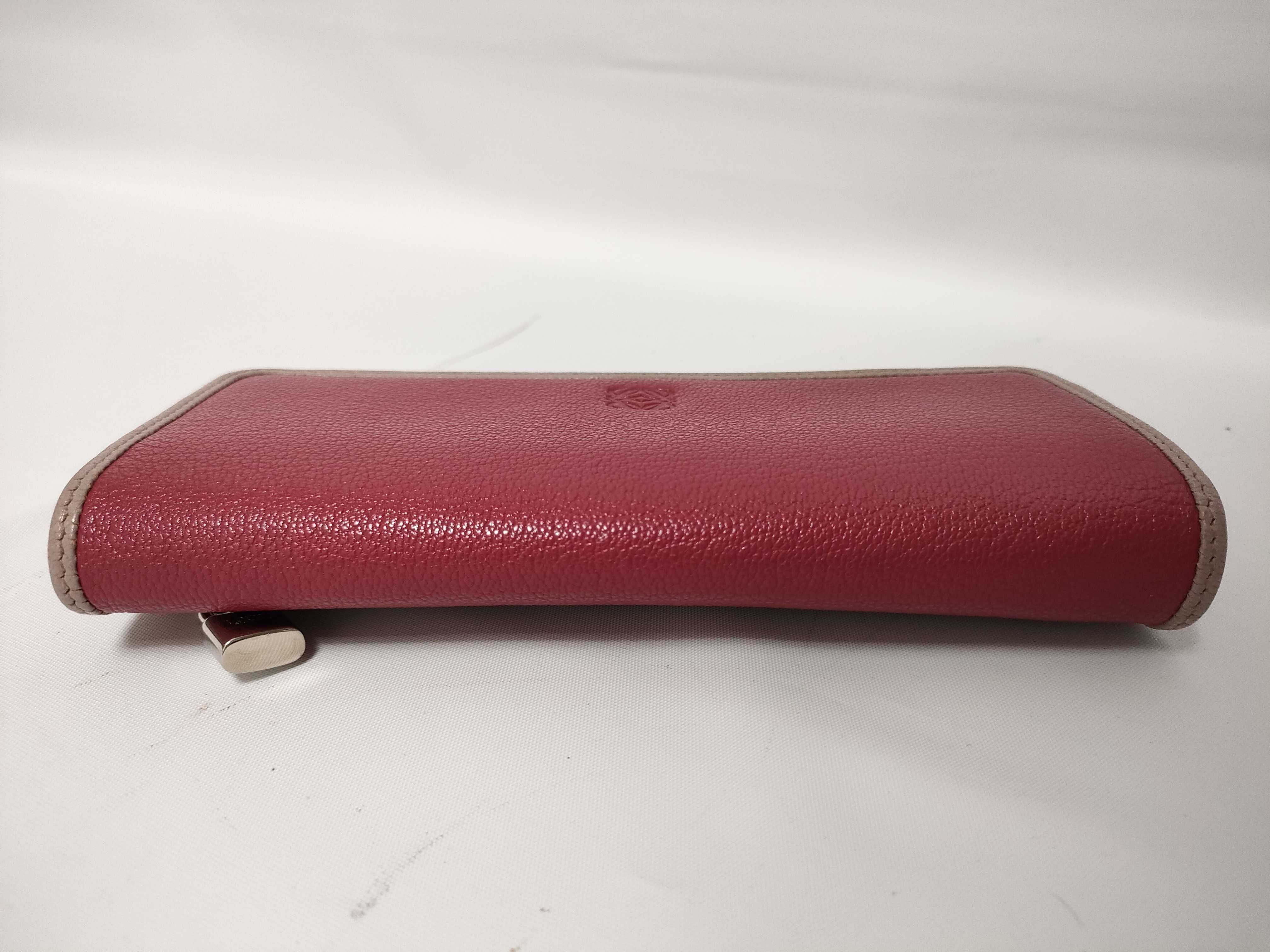Anagram Long Flap Wallet, Leather, Red — view 11