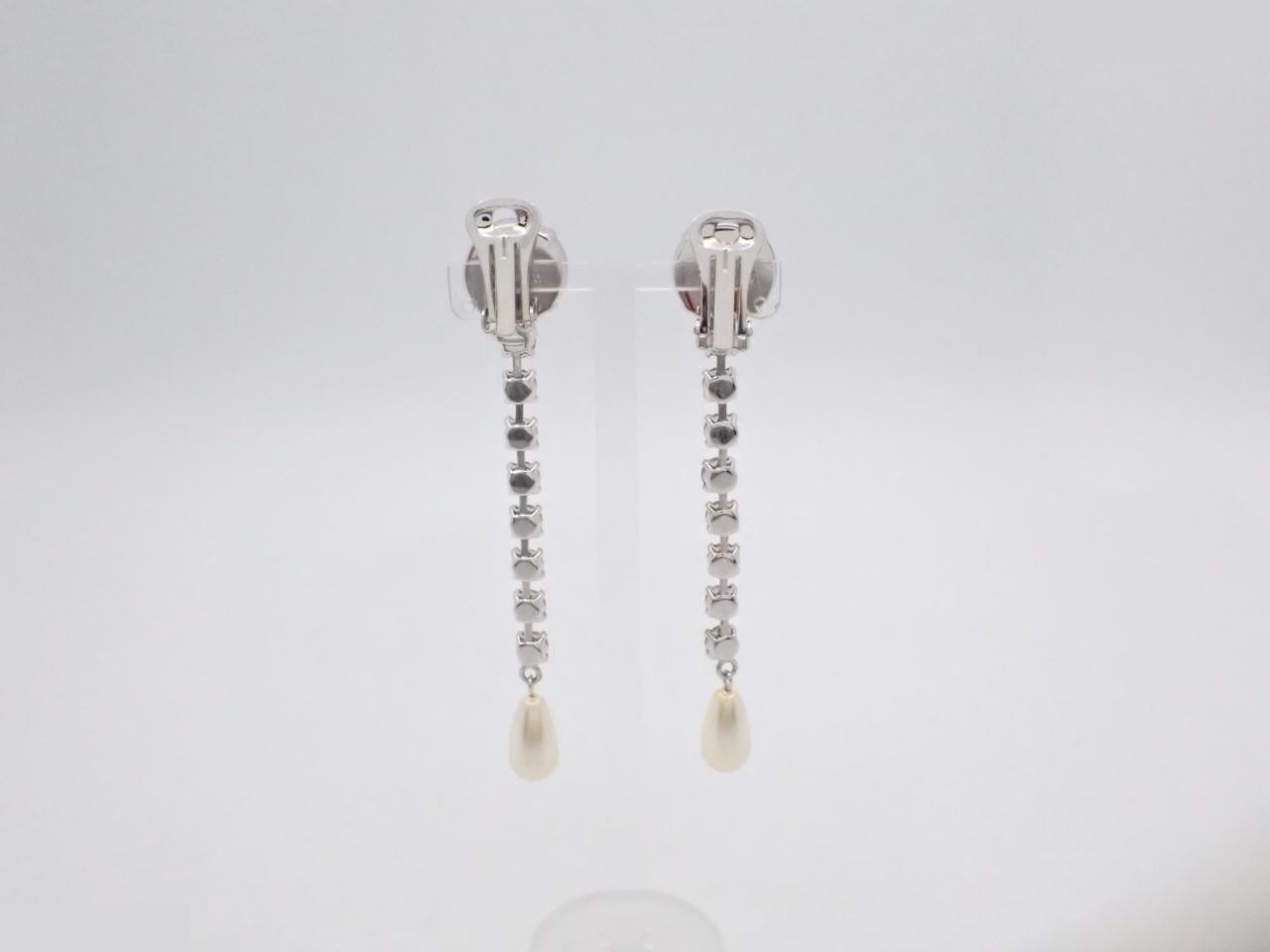 Rhinestone Precious Metal Earrings — view 2