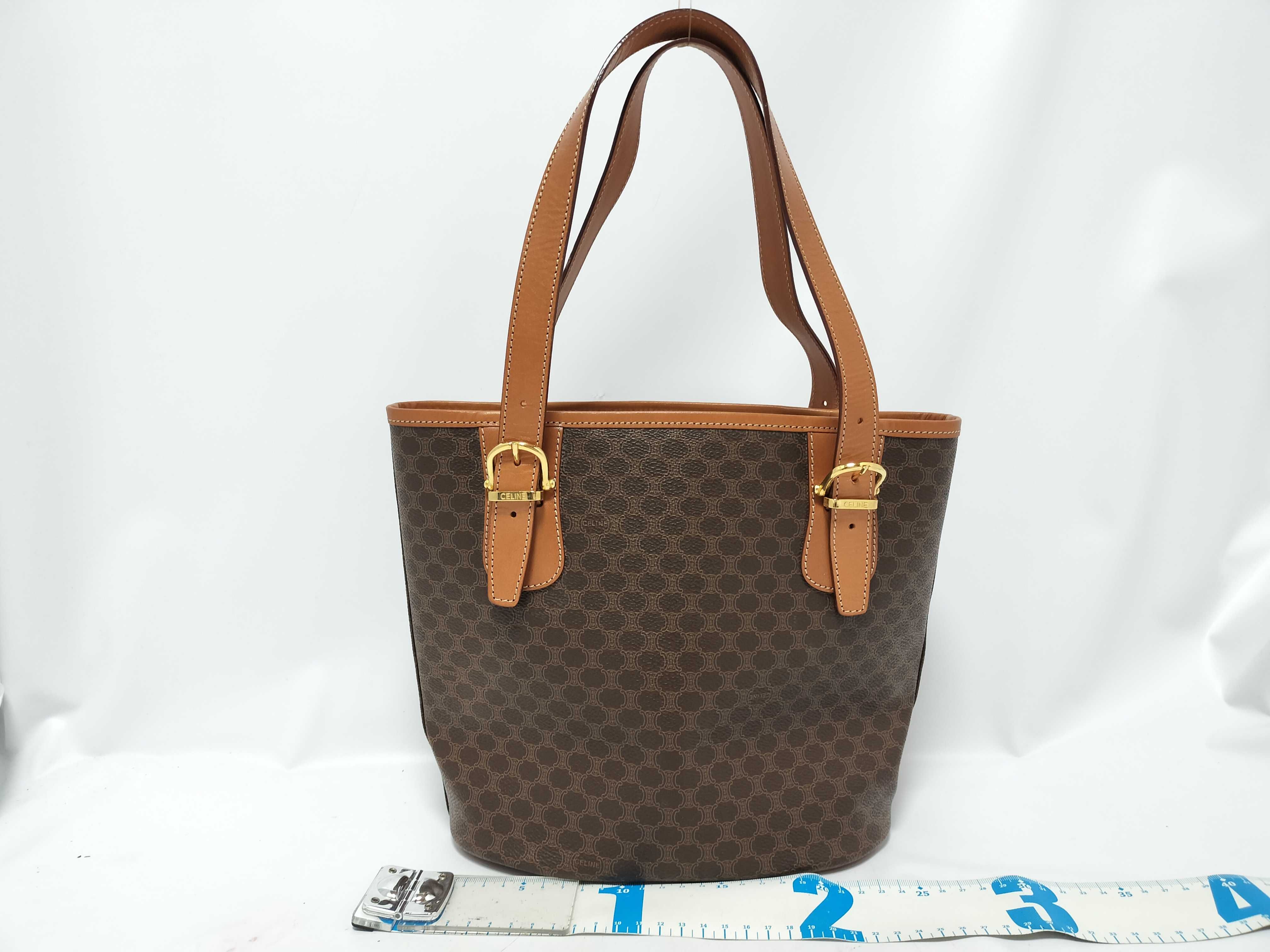 shoulder bag, Macadam pattern, brown tote bag — view 2
