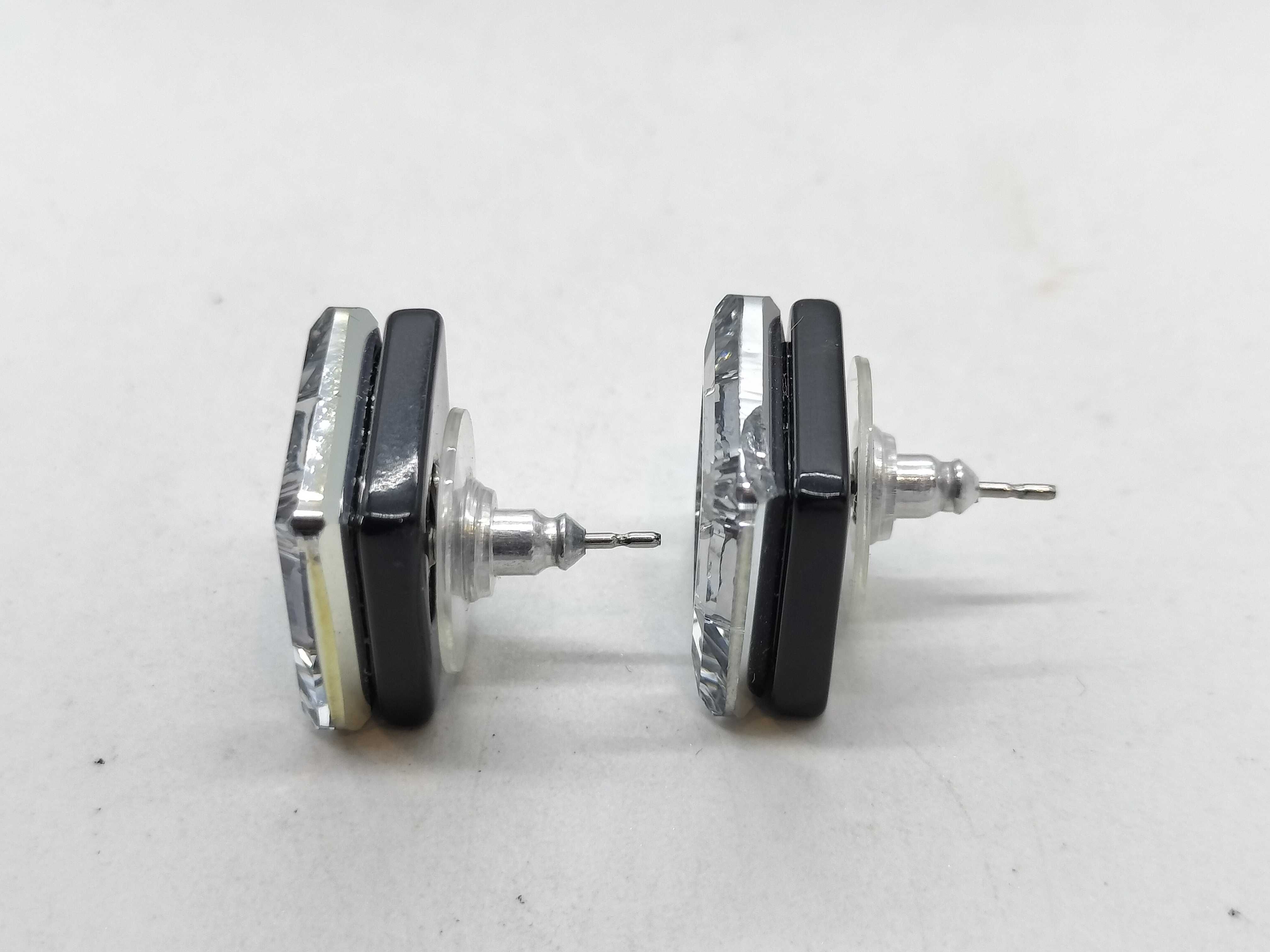Coco Mark Square Earrings — view 3