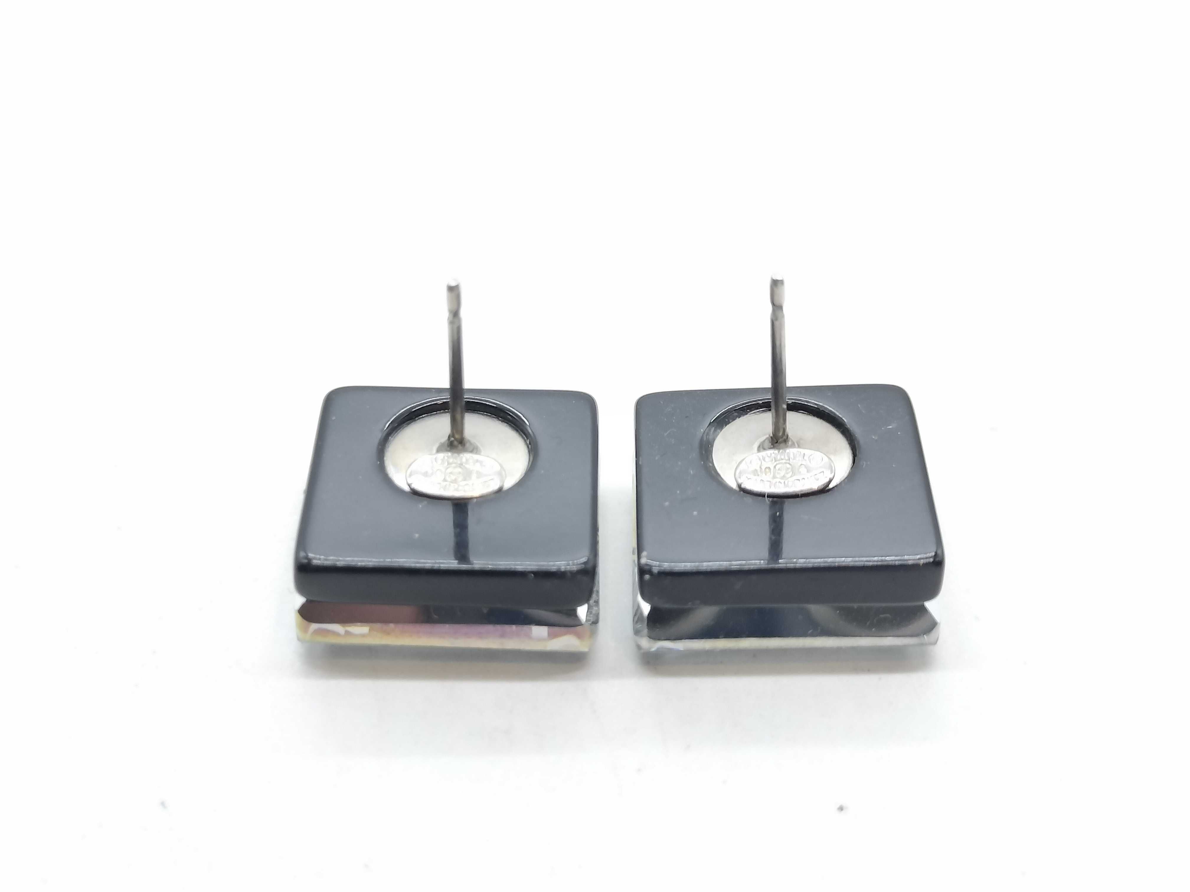 Coco Mark Square Earrings — view 4