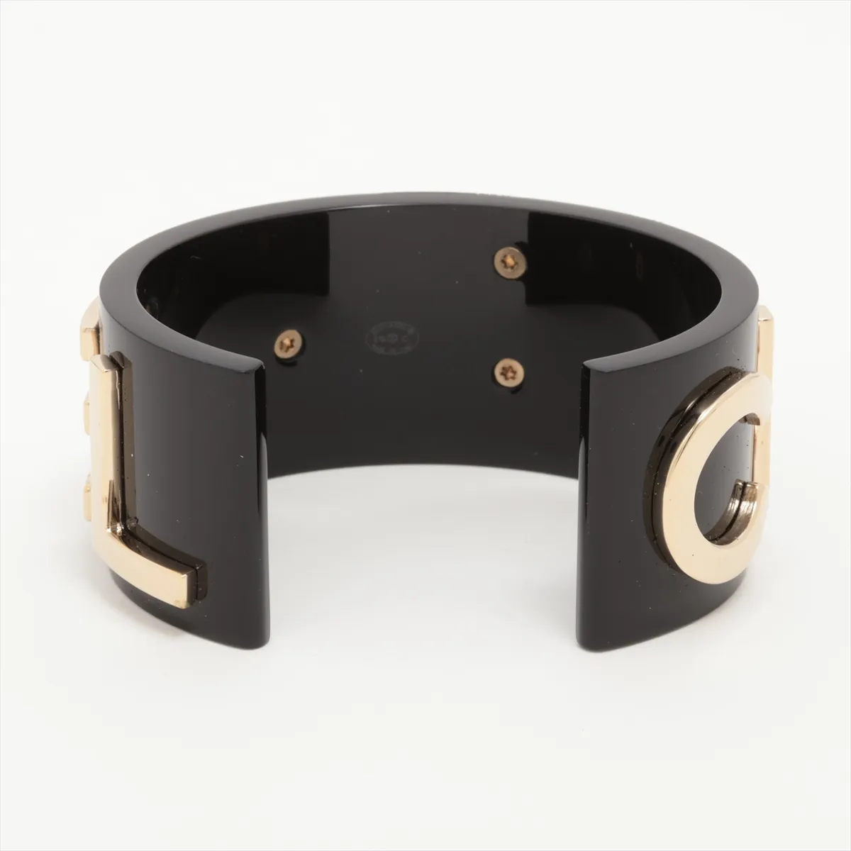 logo B19C bangle plastic black x gold — view 2