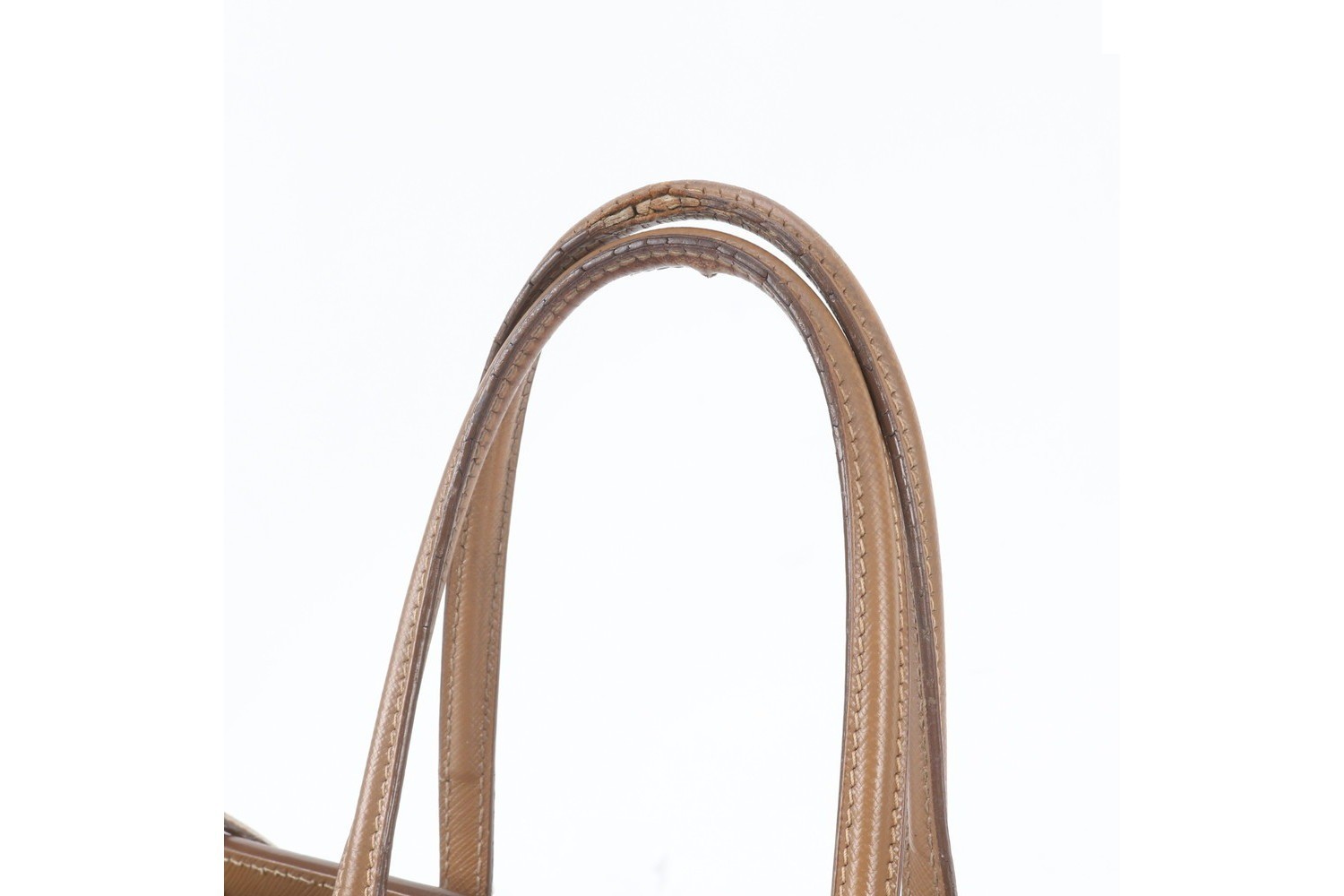 Saffiano Leather Triangle Logo 2-Way Shoulder Bag — view 2