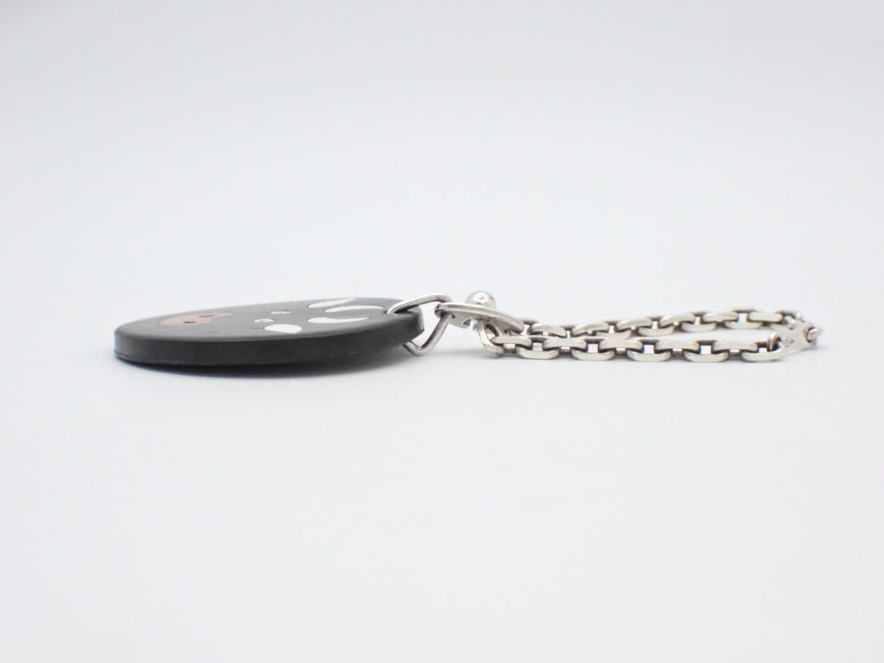 Cowhide leather SV925 charm — view 3
