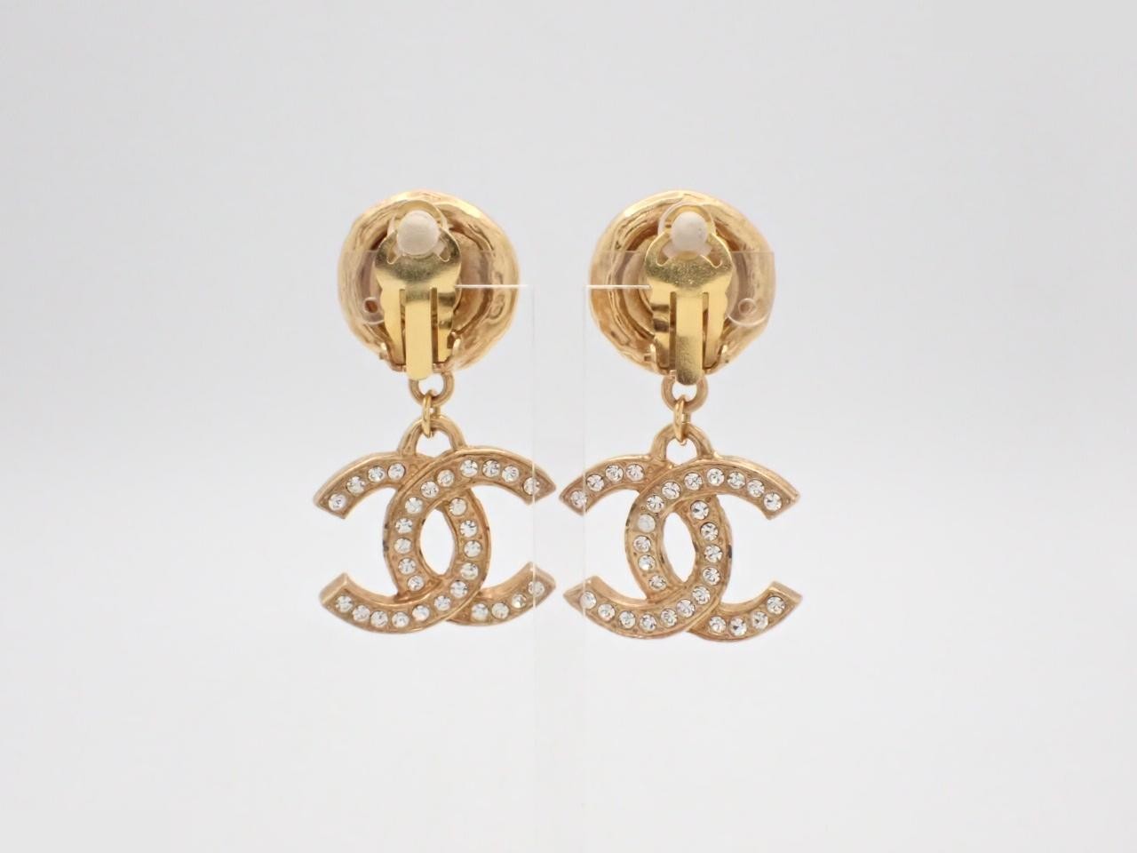 Coco Mark Rhinestone Swing Earrings — view 2