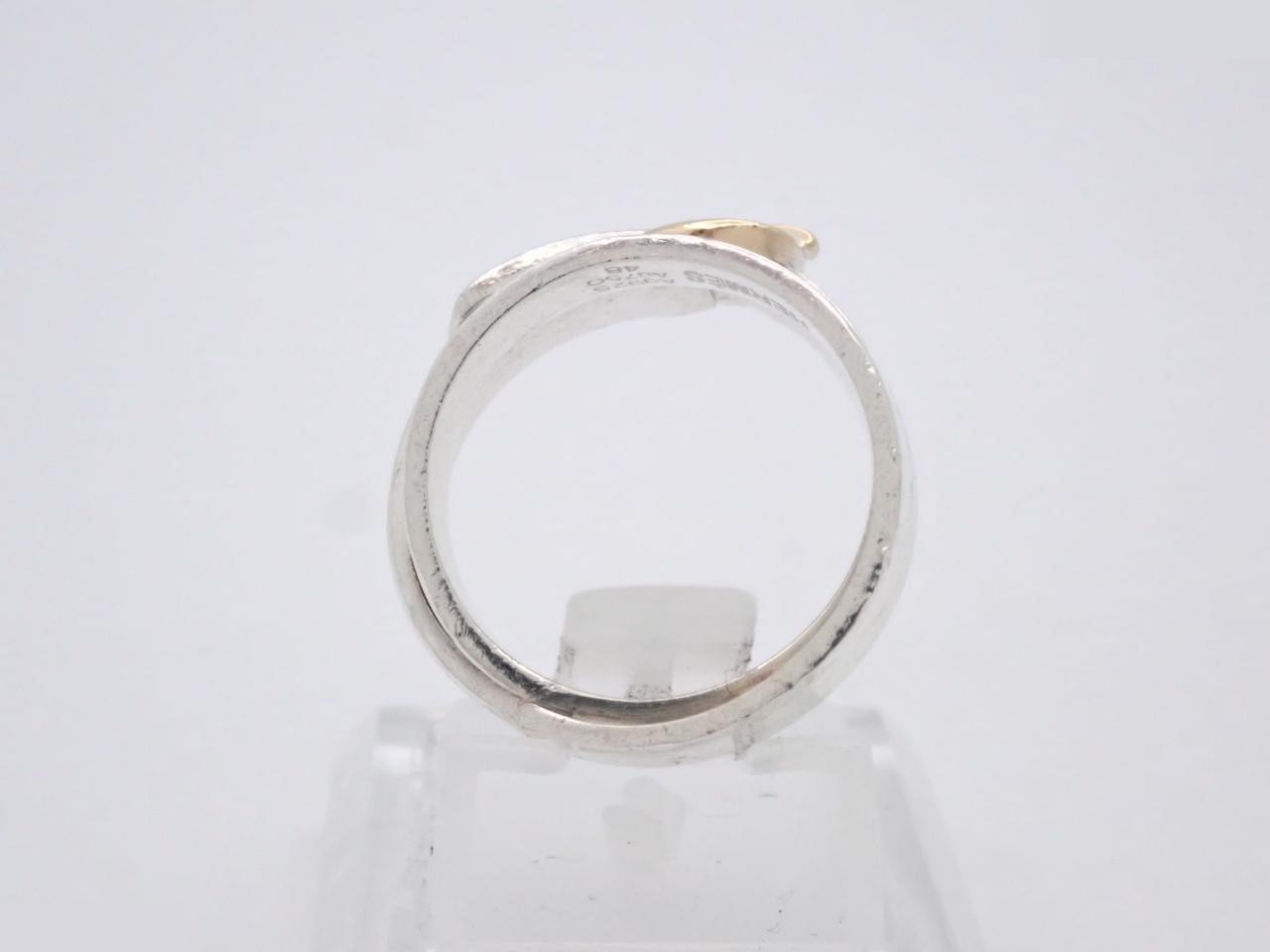 Double True Ring, 925/750, 5.8g, Stamped 48, Actual Size #8 — view 3